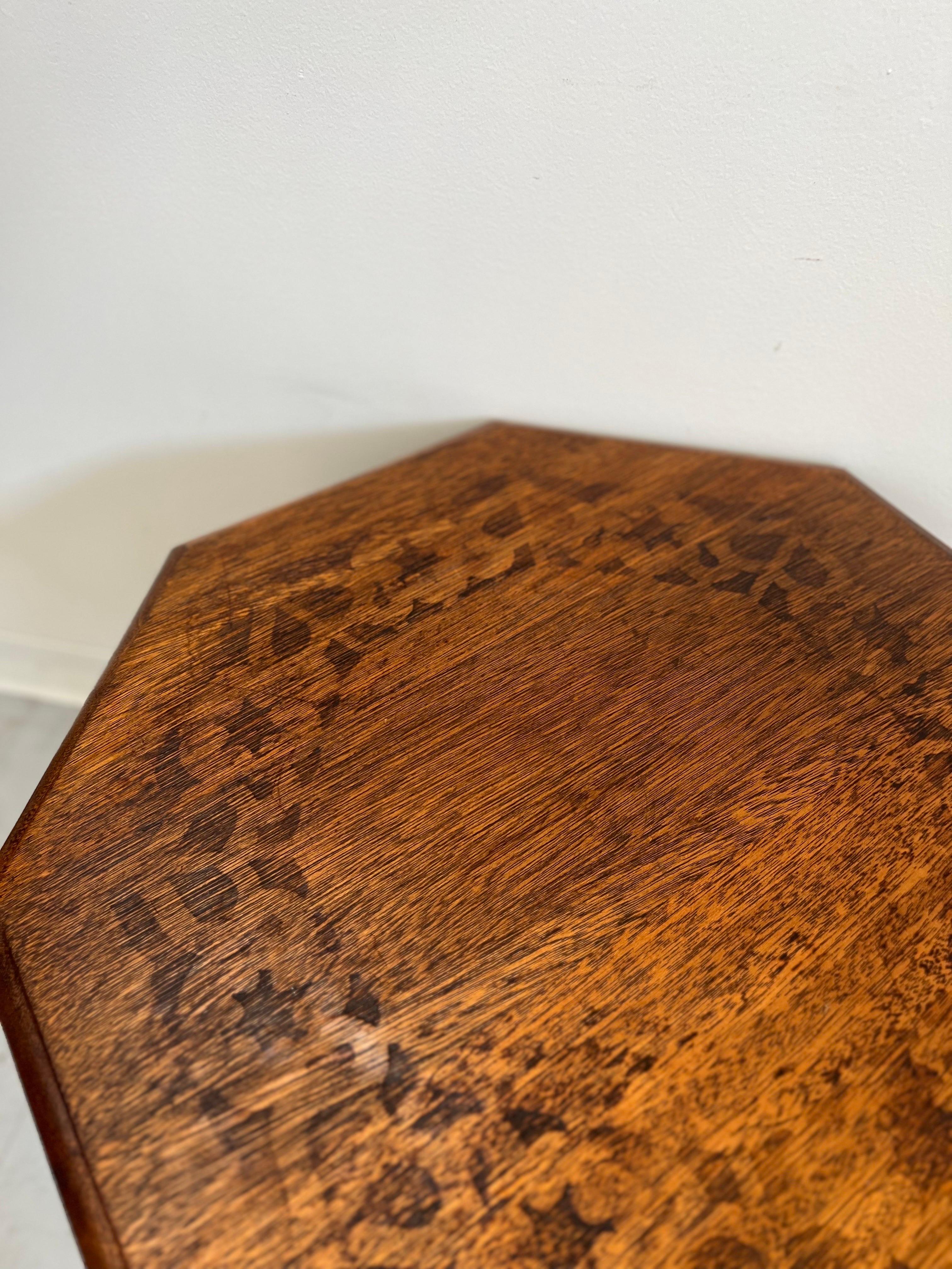 Wood Antique Arts And Crafts Accent Table or Stand For Sale