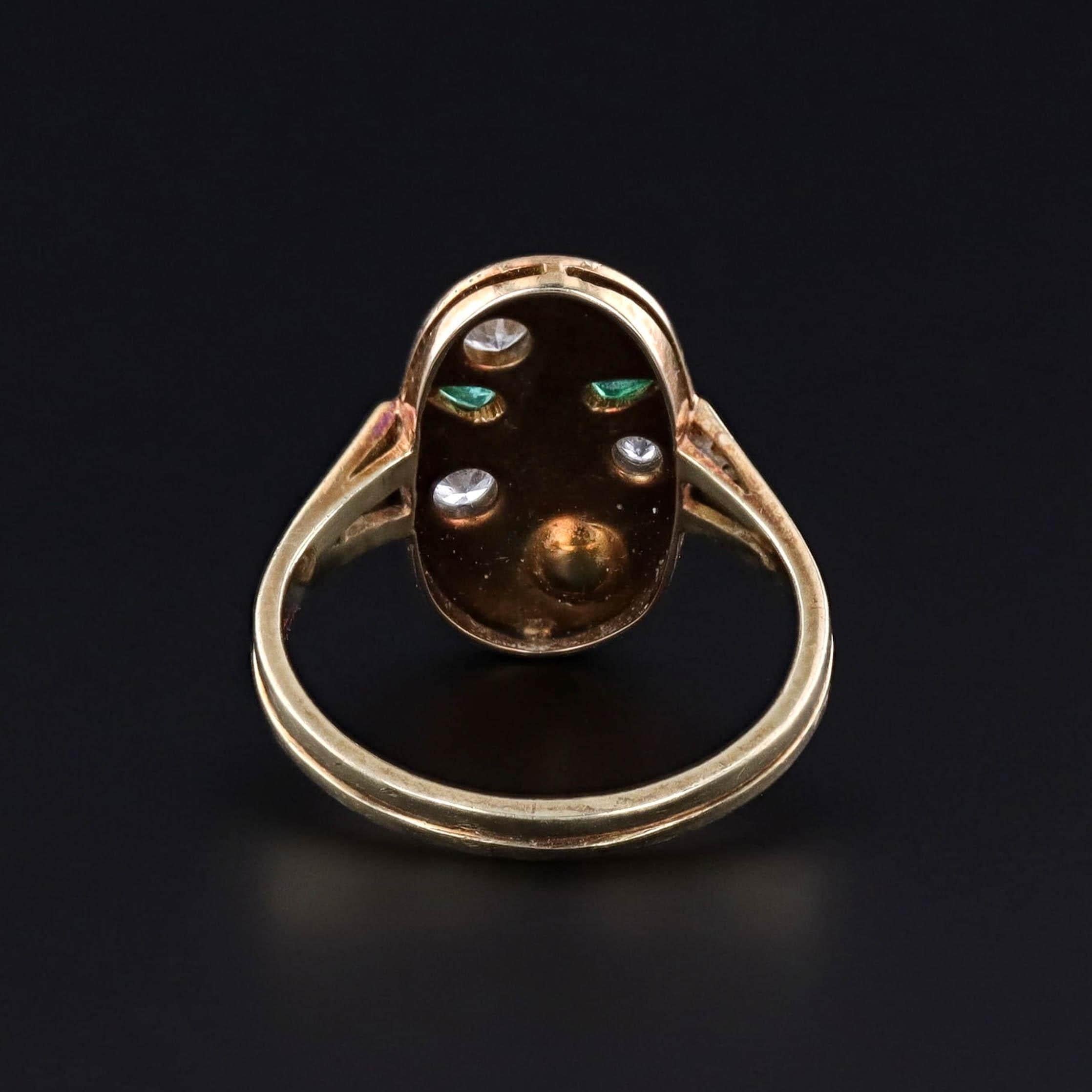 Bague fleur Arts and Crafts ancienne en or 14 carats Bon état - En vente à Lewisburg, PA