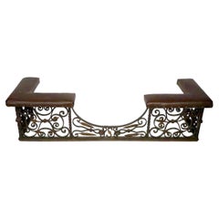 Used Arts and Crafts Gothic Spanish Style Wrought Iron Bench Club Fender