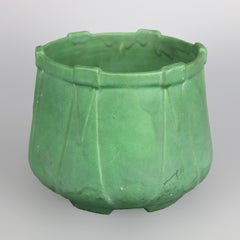 Antique Arts & Crafts Matte Green Teco School Pottery Jardinière, circa 1910