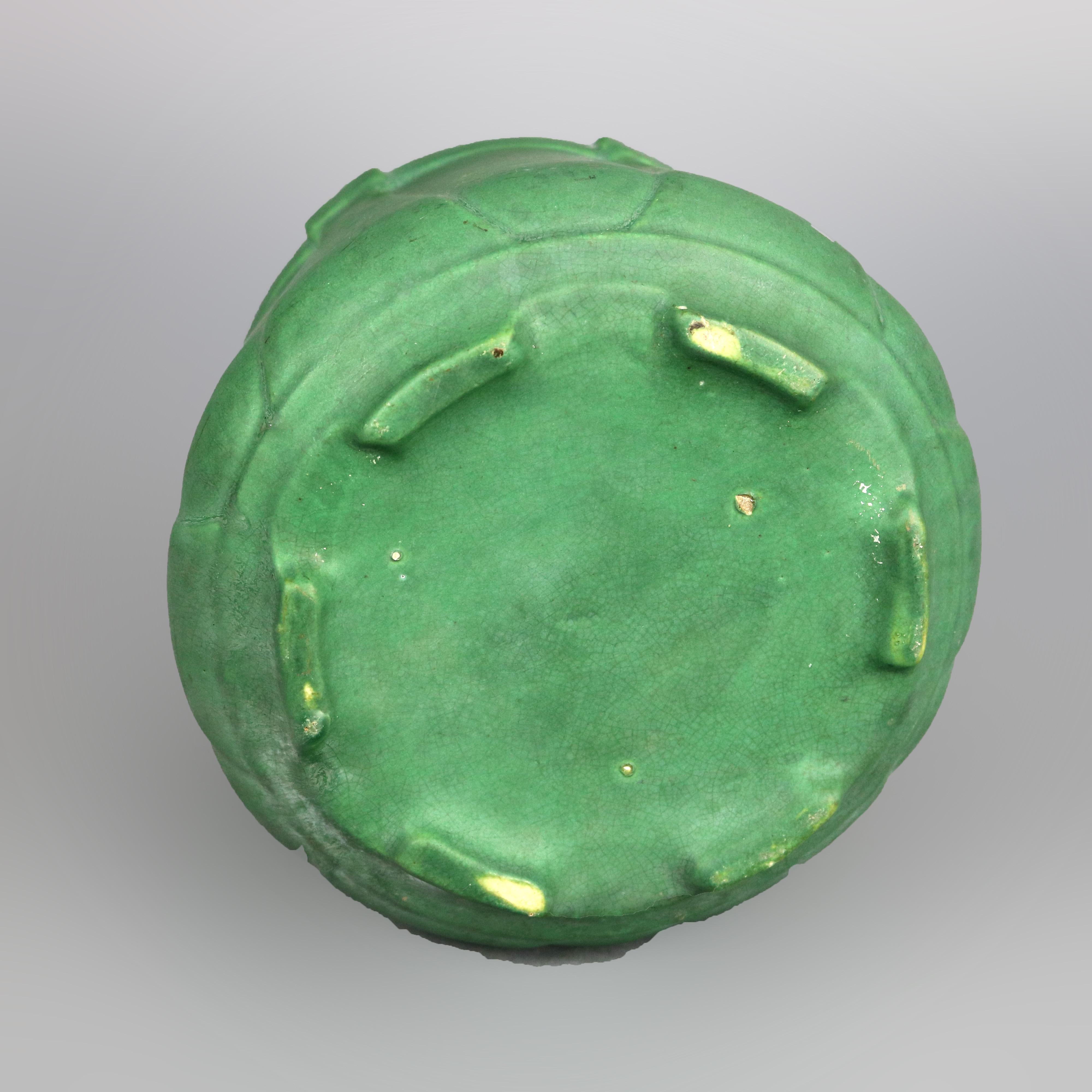 20th Century Antique Arts & Crafts Matte Green Teco School Pottery Jardinière, circa 1910