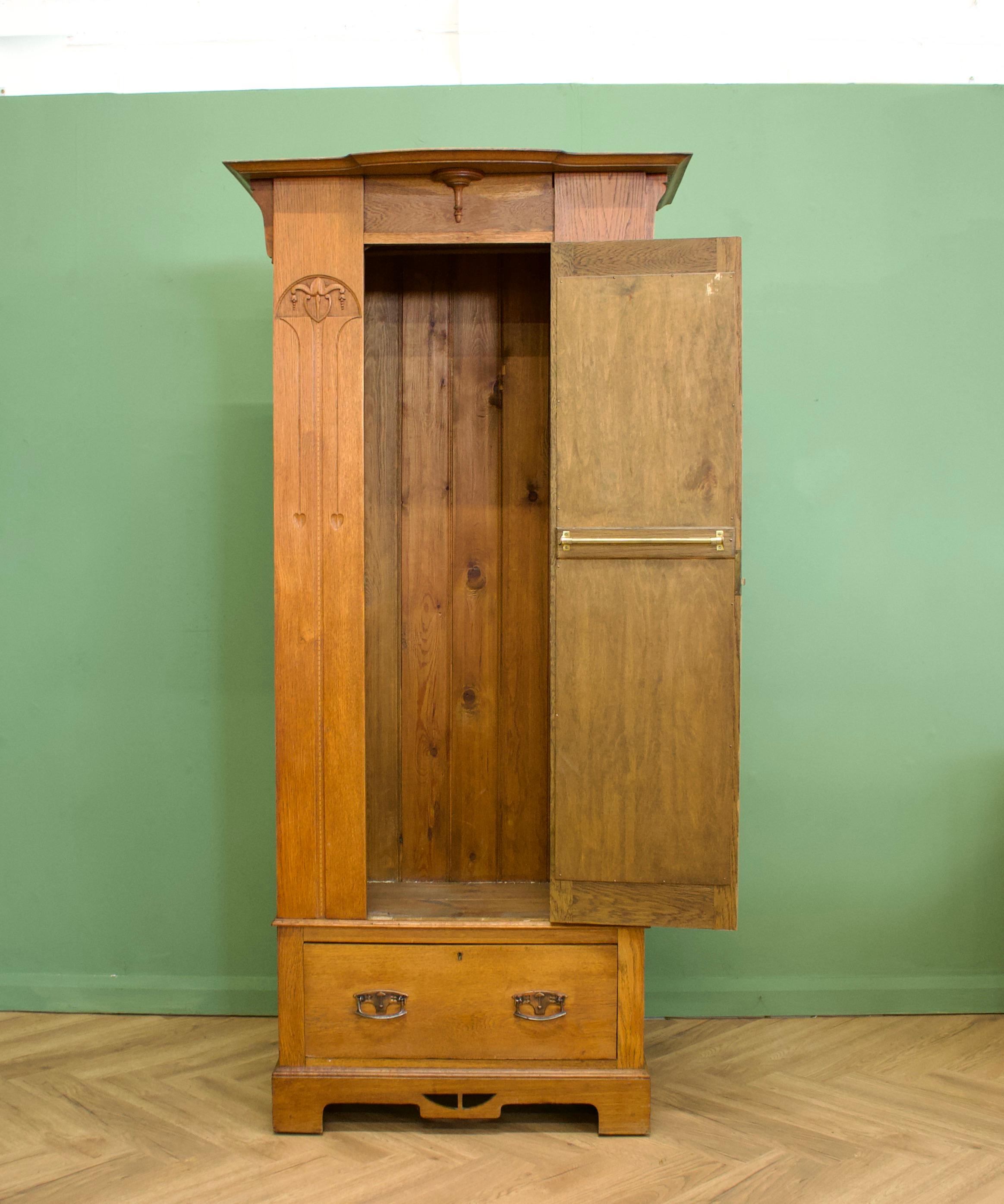 antique hall cupboard