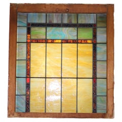 Finestra di vetro colorato di arte e artigianato antico C1930