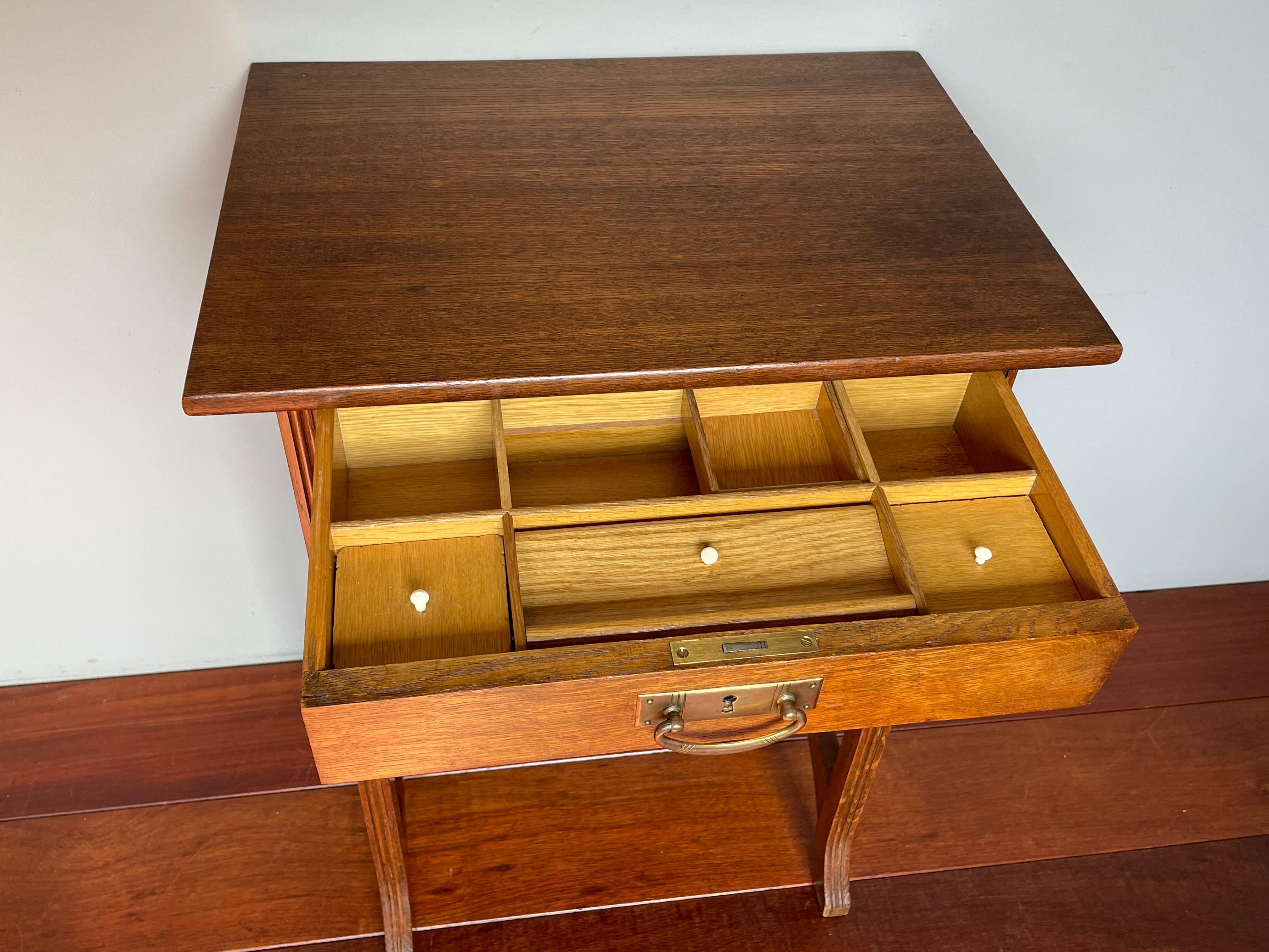 side table with locking drawer