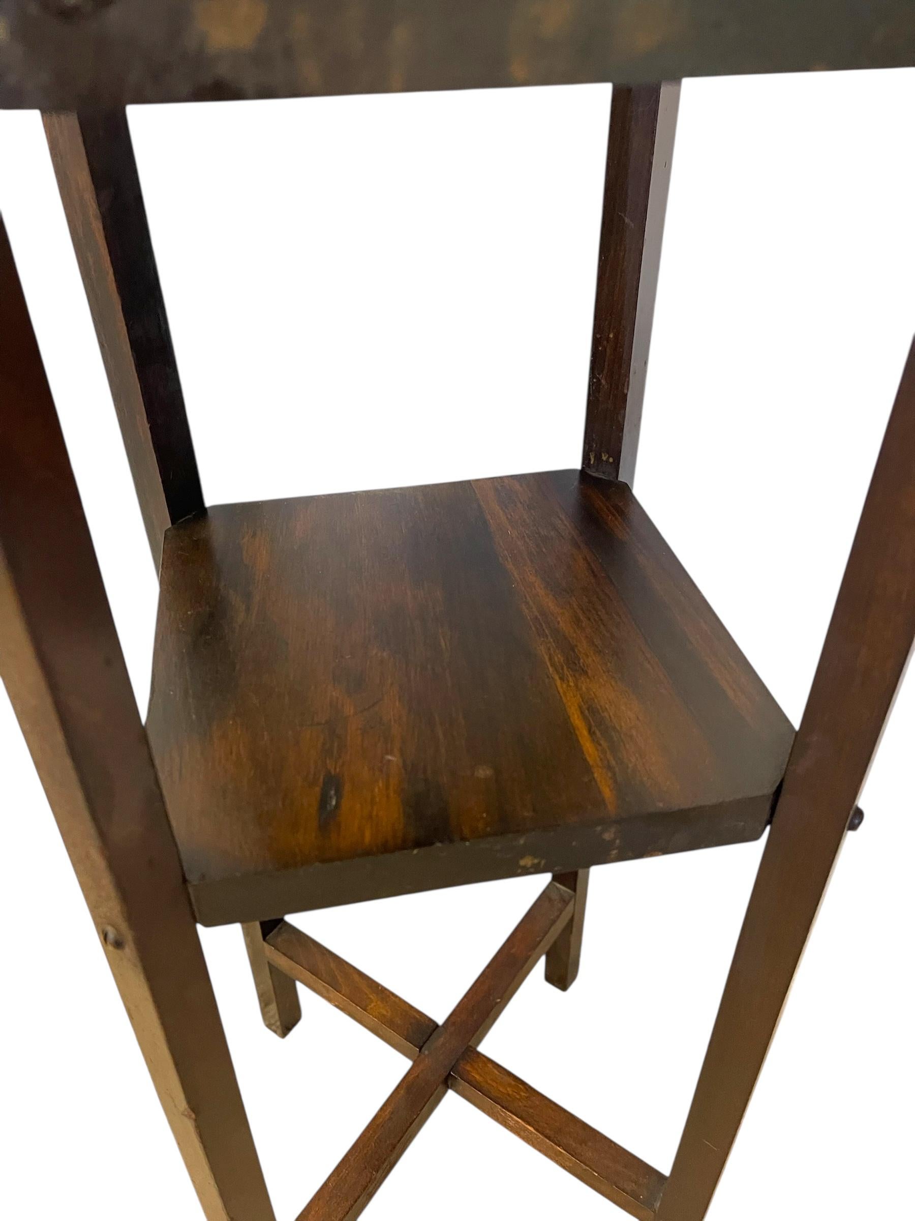 Antique Arts and Crafts Two Tiered Ashtray Smokers Accent Table For Sale 4