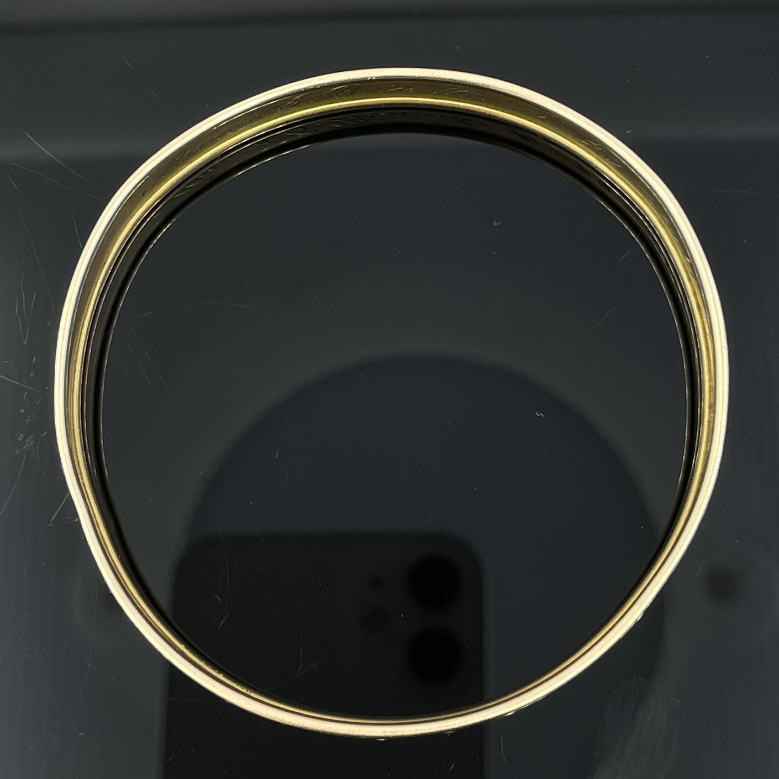 Antique Arts & Crafts 14k Yellow Gold Bangle Bracelet In Good Condition For Sale In Orlando, FL