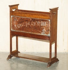 ANTiQUE ARTS & CRAFTS 1920 LIBERTY LONDON "A RACE FOR EVERYTHING" PORTA-RIVISTE