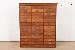 Antique Arts & Crafts 36-Drawer File Cabinet, Circa 1900