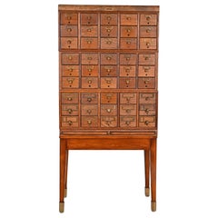 Antique Arts & Crafts 45-Drawer Card Catalog Filing Cabinet by Remington Rand
