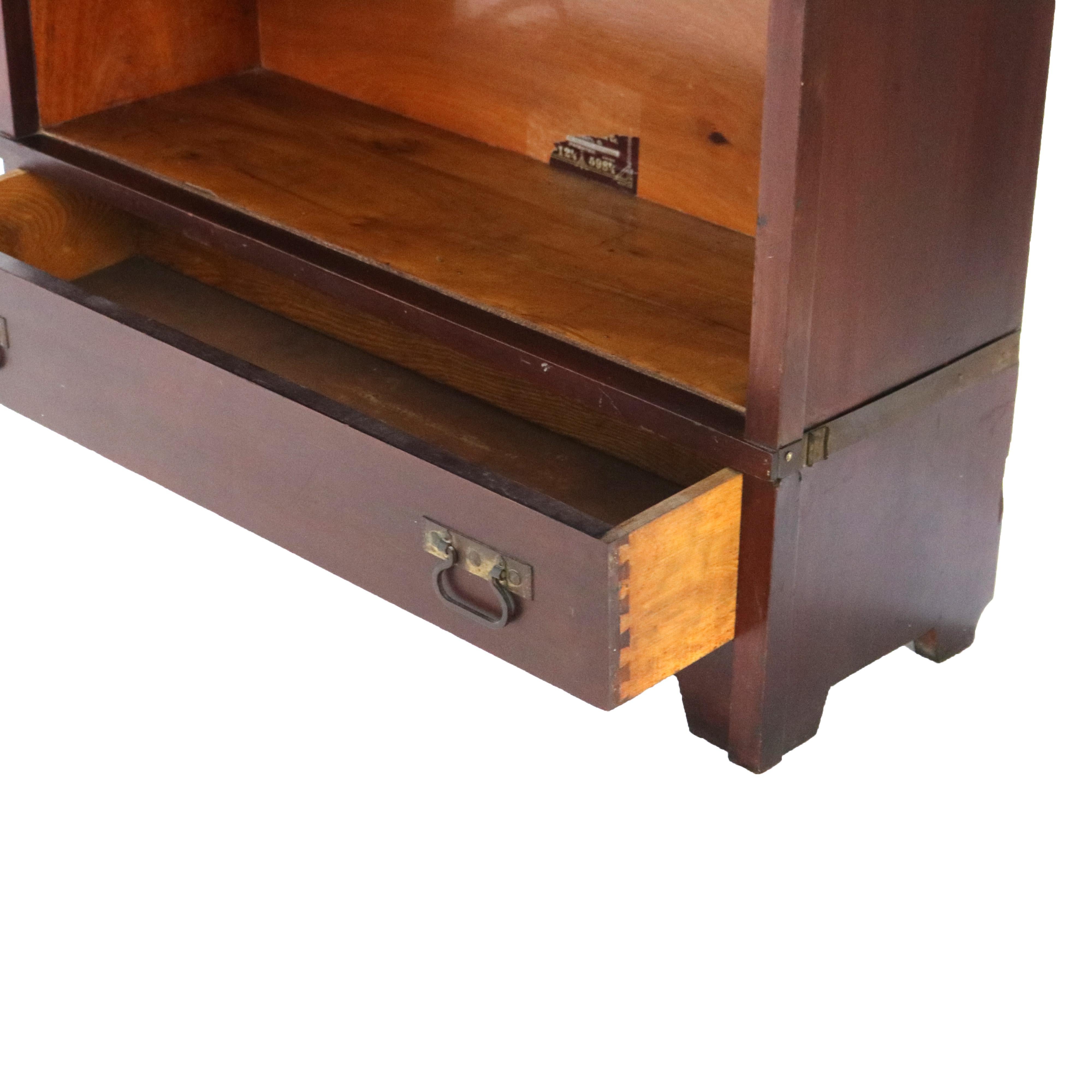 20th Century Antique Arts & Crafts 5-Stack Mahogany Globe Wernicke Mission Barrister Bookcase