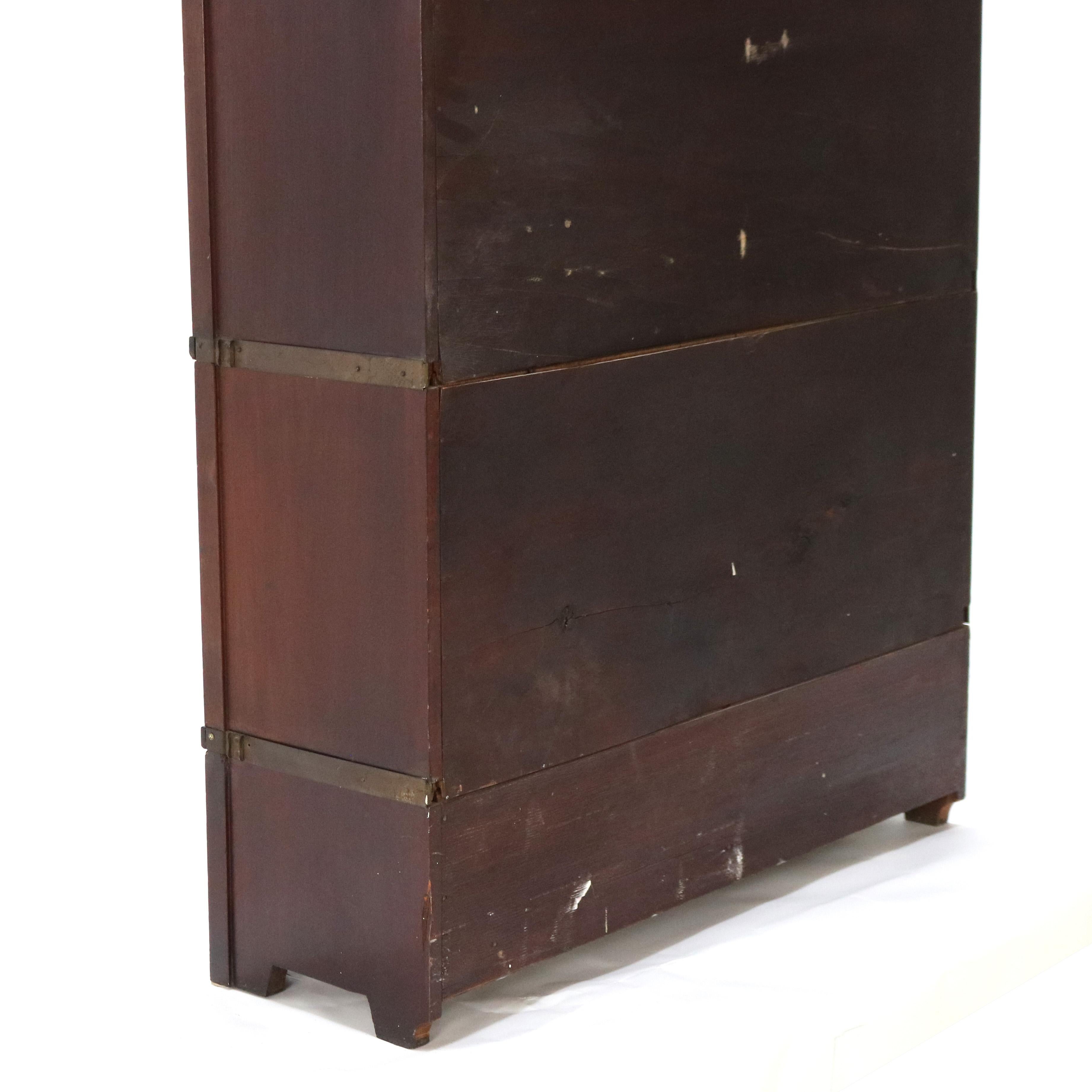 Antique Arts & Crafts 5-Stack Mahogany Globe Wernicke Mission Barrister Bookcase 2