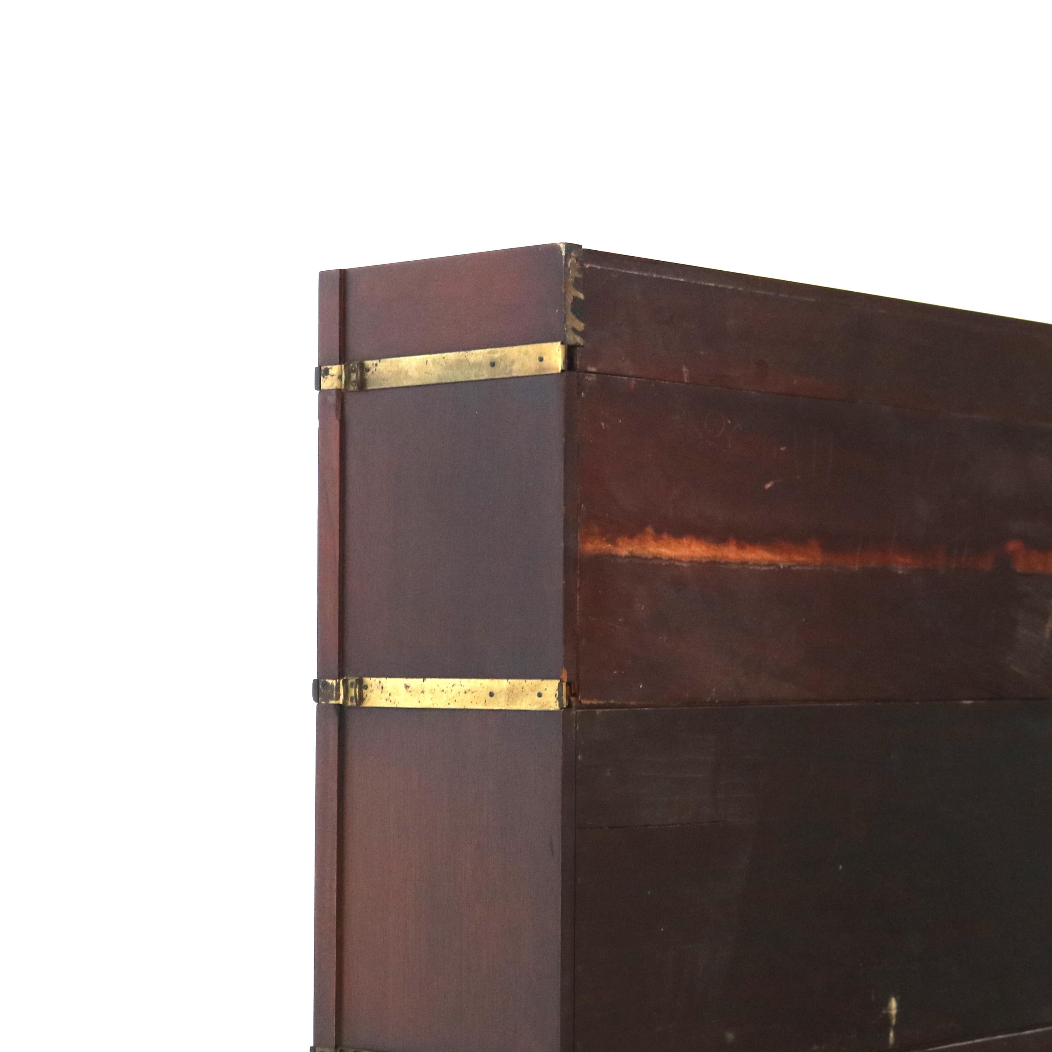 Antique Arts & Crafts 5-Stack Mahogany Globe Wernicke Mission Barrister Bookcase 4