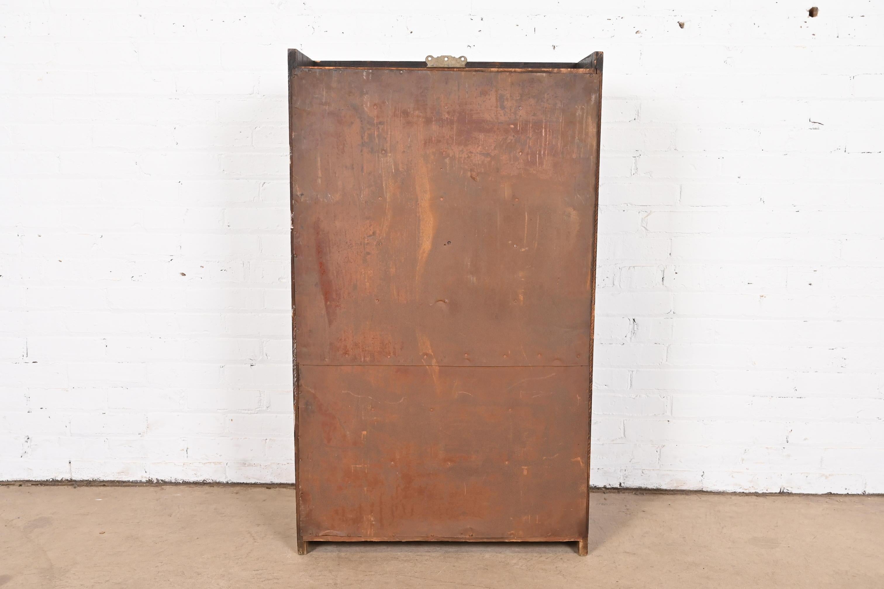 Antique Arts & Crafts 54-Drawer Card File Cabinet or Industrial Parts Cabinet For Sale 5