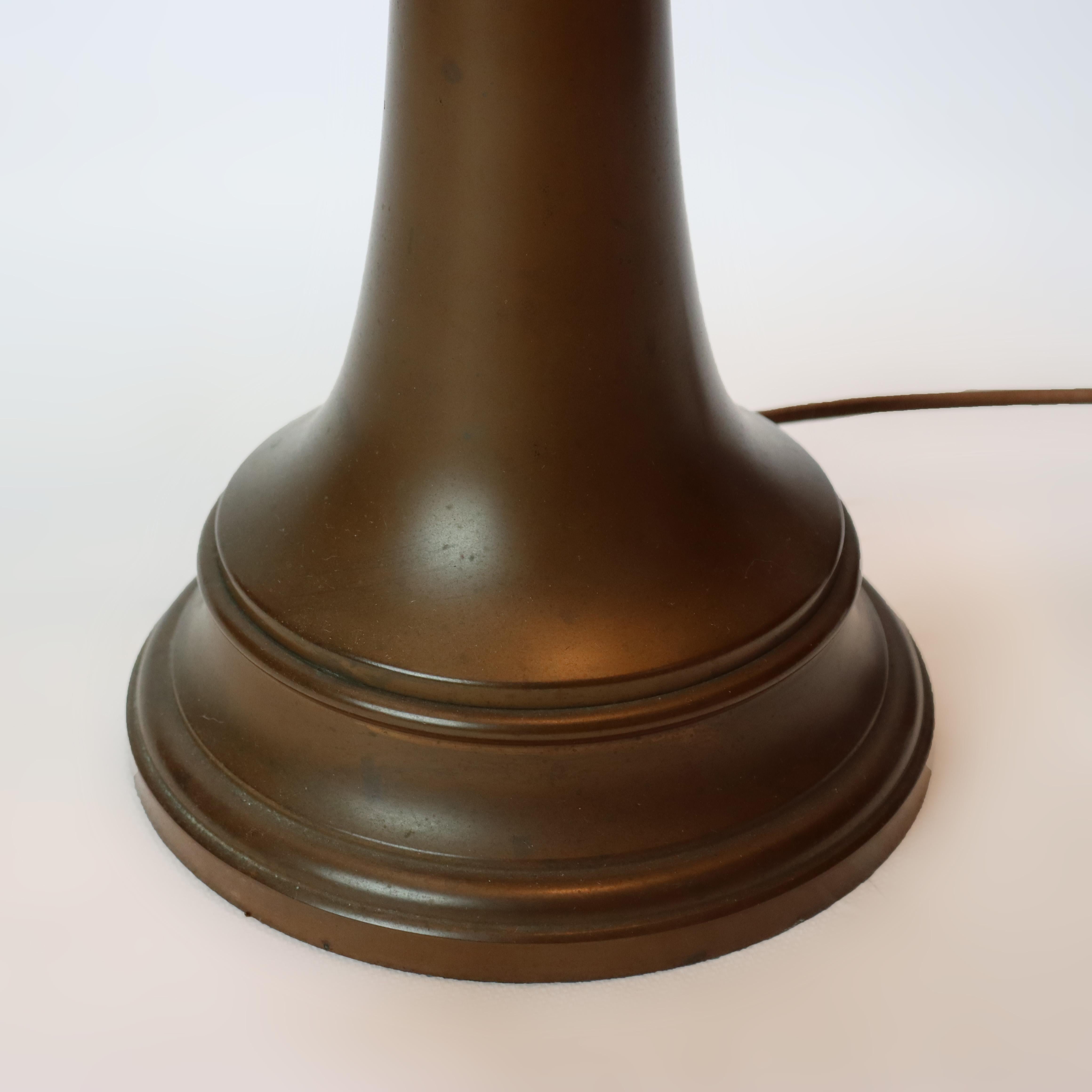 Antique Arts & Crafts 8-Panel Slag Glass Table Lamp C1910 For Sale 3