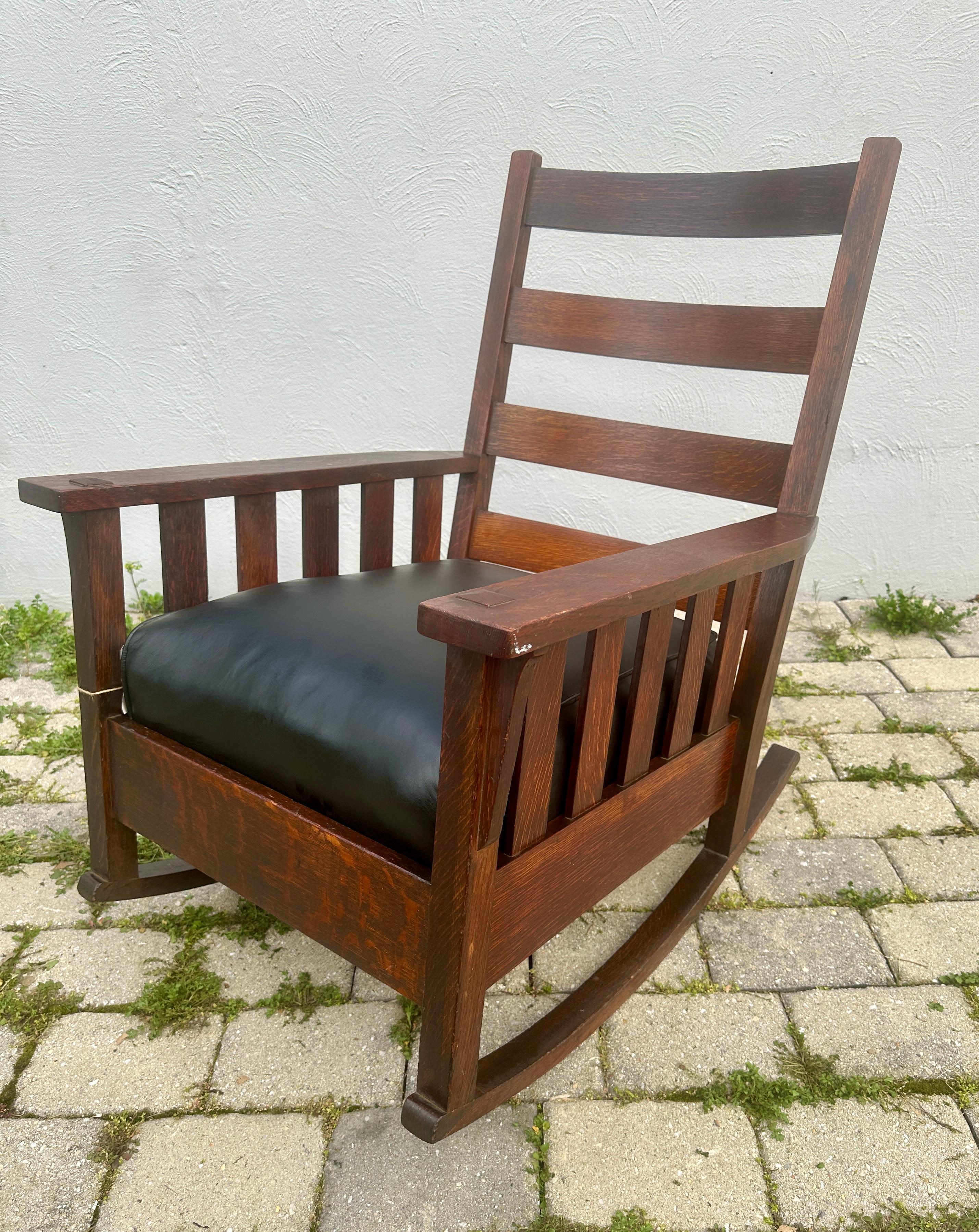 Sillón antiguo Arts & Crafts de Harden - Stickley era W7860  EN  VENTA 8