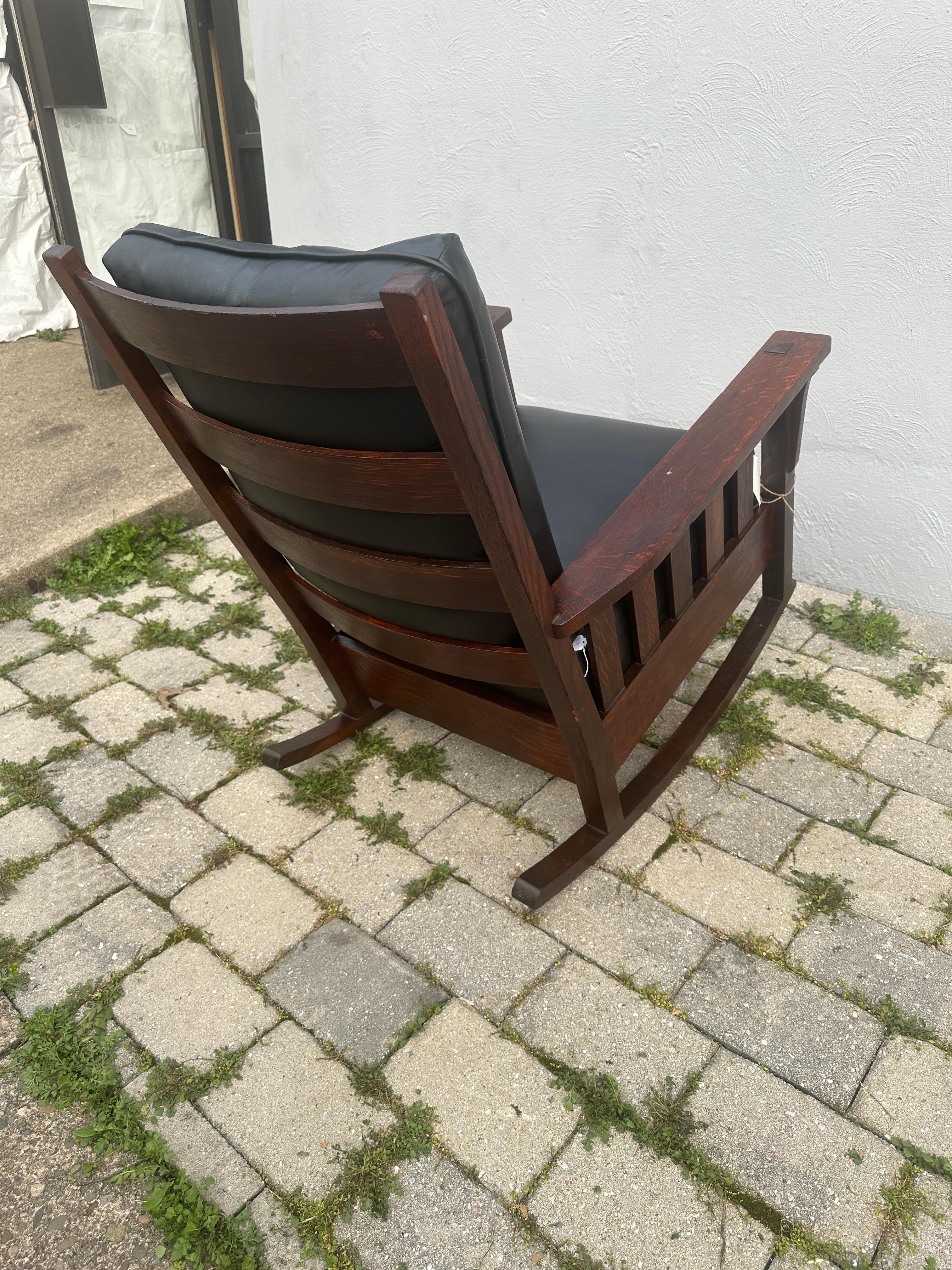 Sillón antiguo Arts & Crafts de Harden - Stickley era W7860  EN  VENTA 1