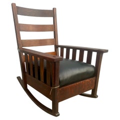 Sillón antiguo Arts & Crafts de Harden - Stickley era W7860  EN  VENTA
