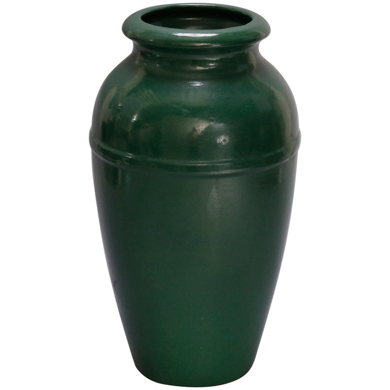 Antique Arts And Crafts Art Pottery Floor Vase By Roseville