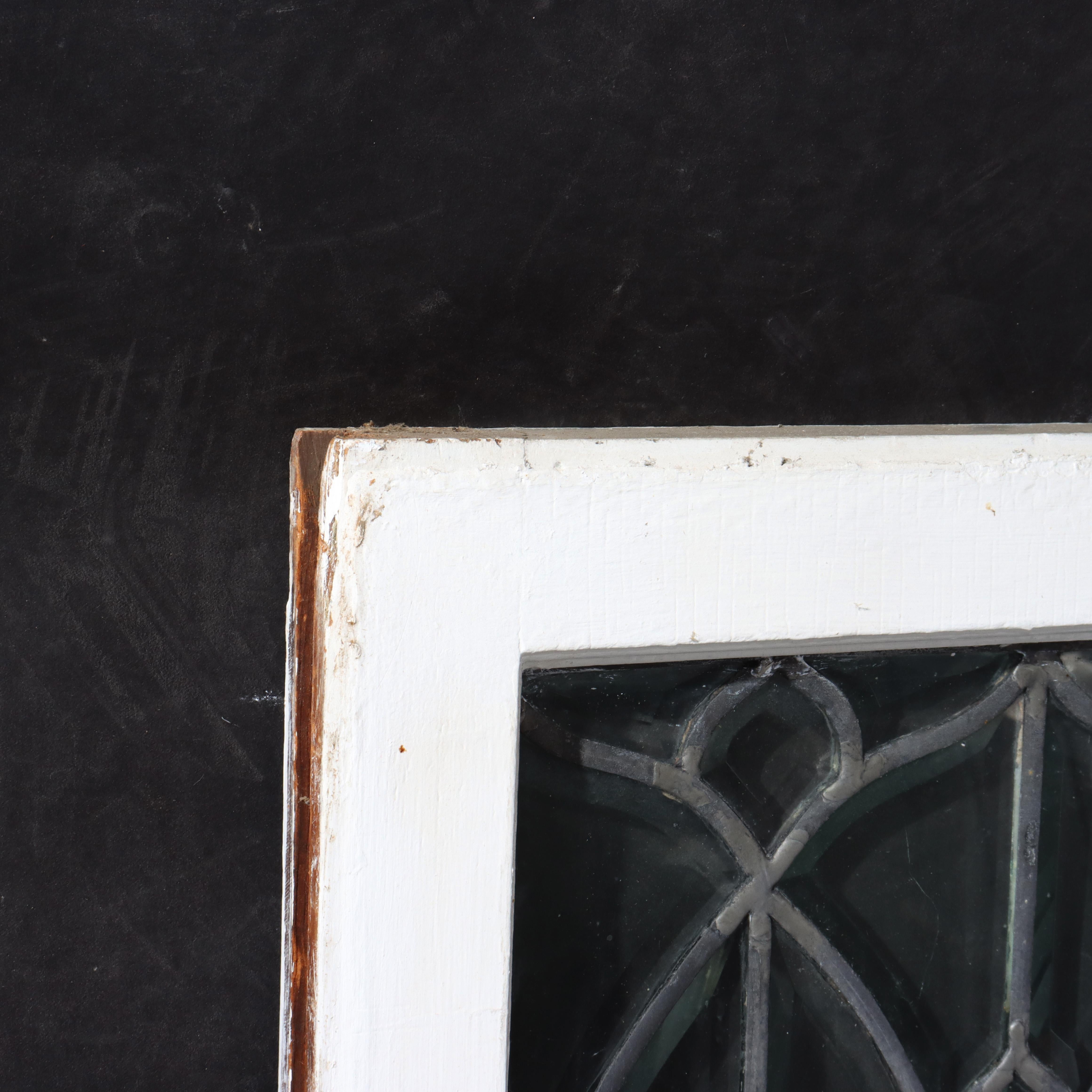 Antique Arts & Crafts Beveled Leaded & Beveled Glass Window C1920 For Sale 1