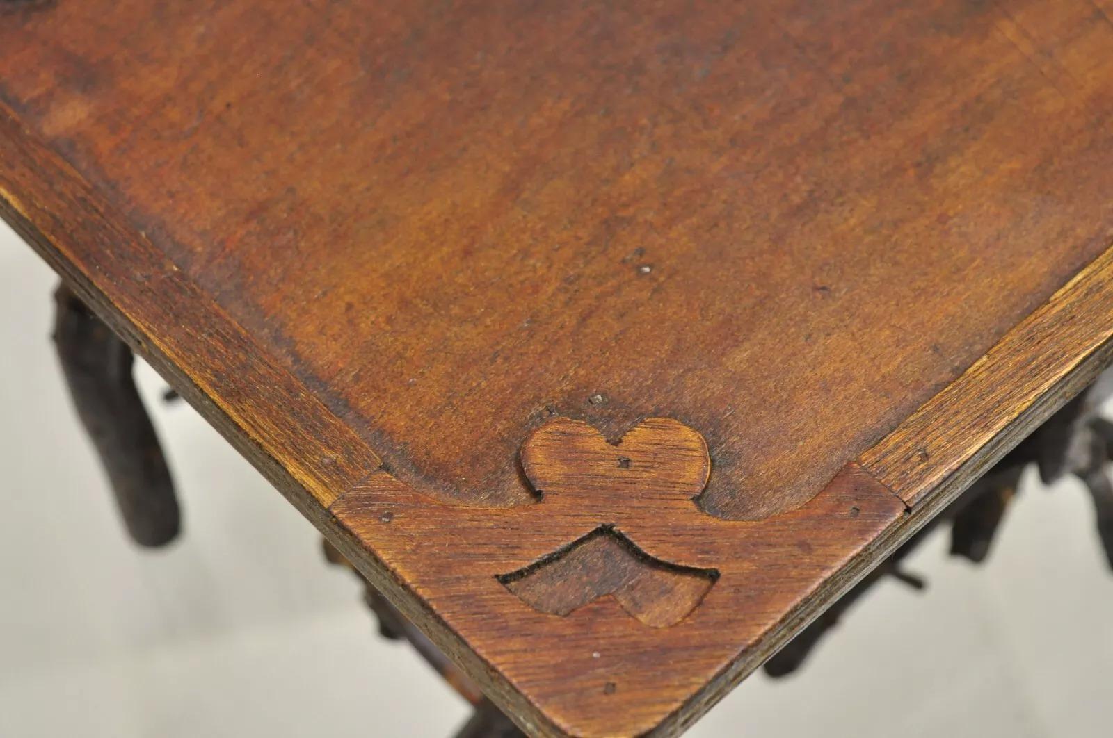 Support en bois pour branches d'adirondack, branches et brindilles, de style 