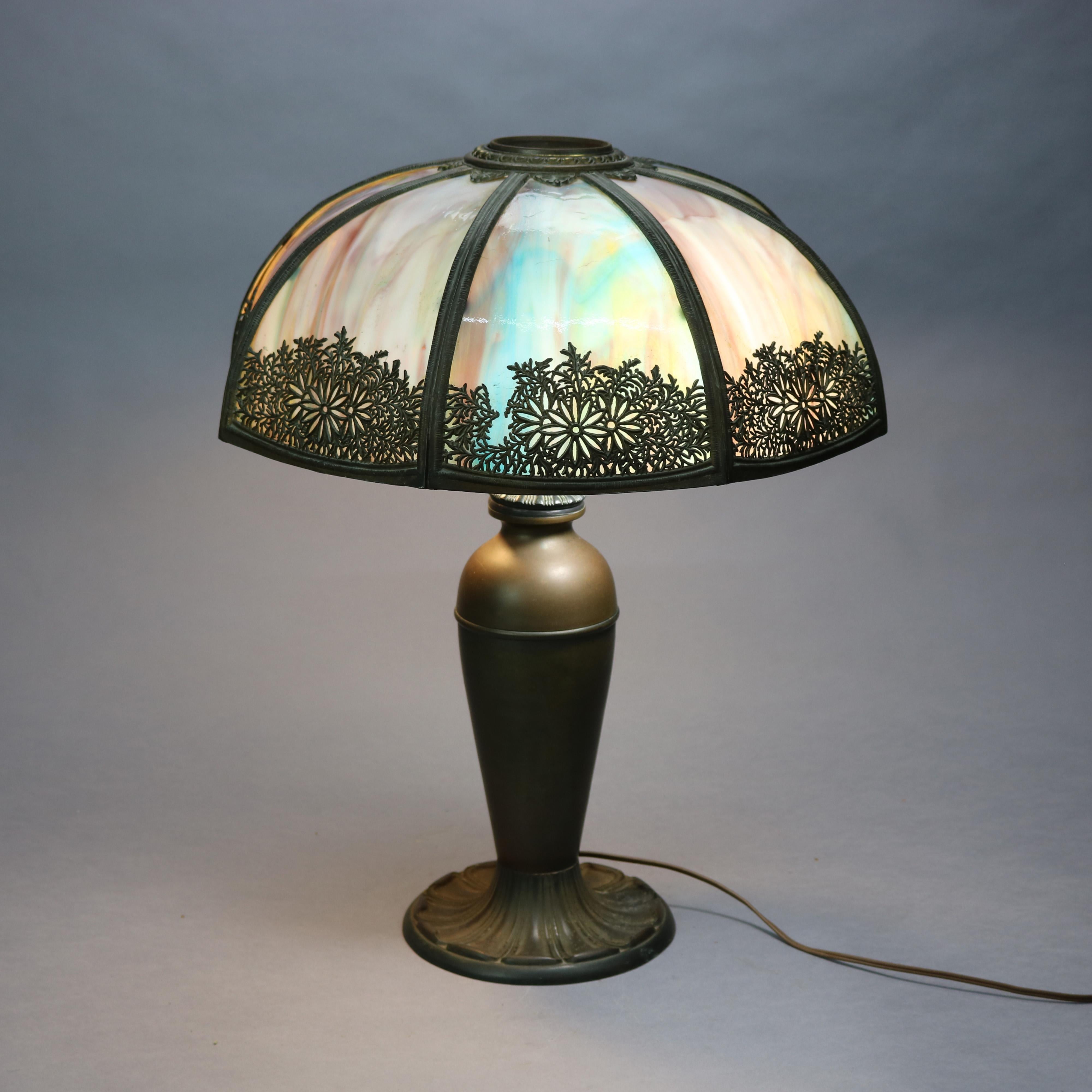 slag glass lamp