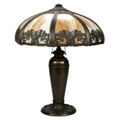 Ancienne lampe de bureau en verre de l
cole Bradley 
Hubbard Arts 
Crafts, vers 1920