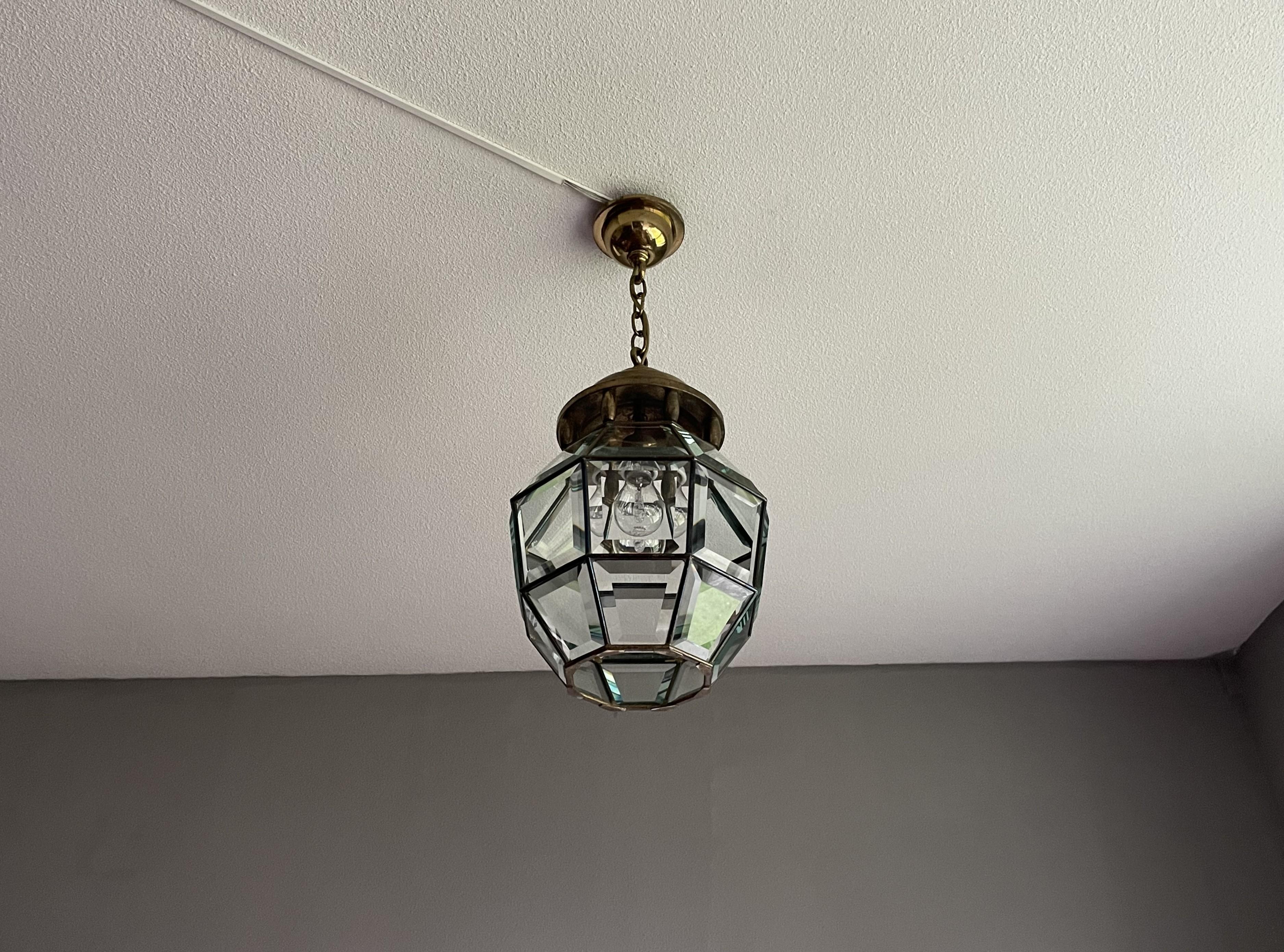 Beautiful, unique and all-handcrafted Arts & Crafts pendant light.

If you are looking for a stylish and all-handcrafted pendant to grace your hallway or landing then this early 20th century European work of lighting art could be perfect for you.