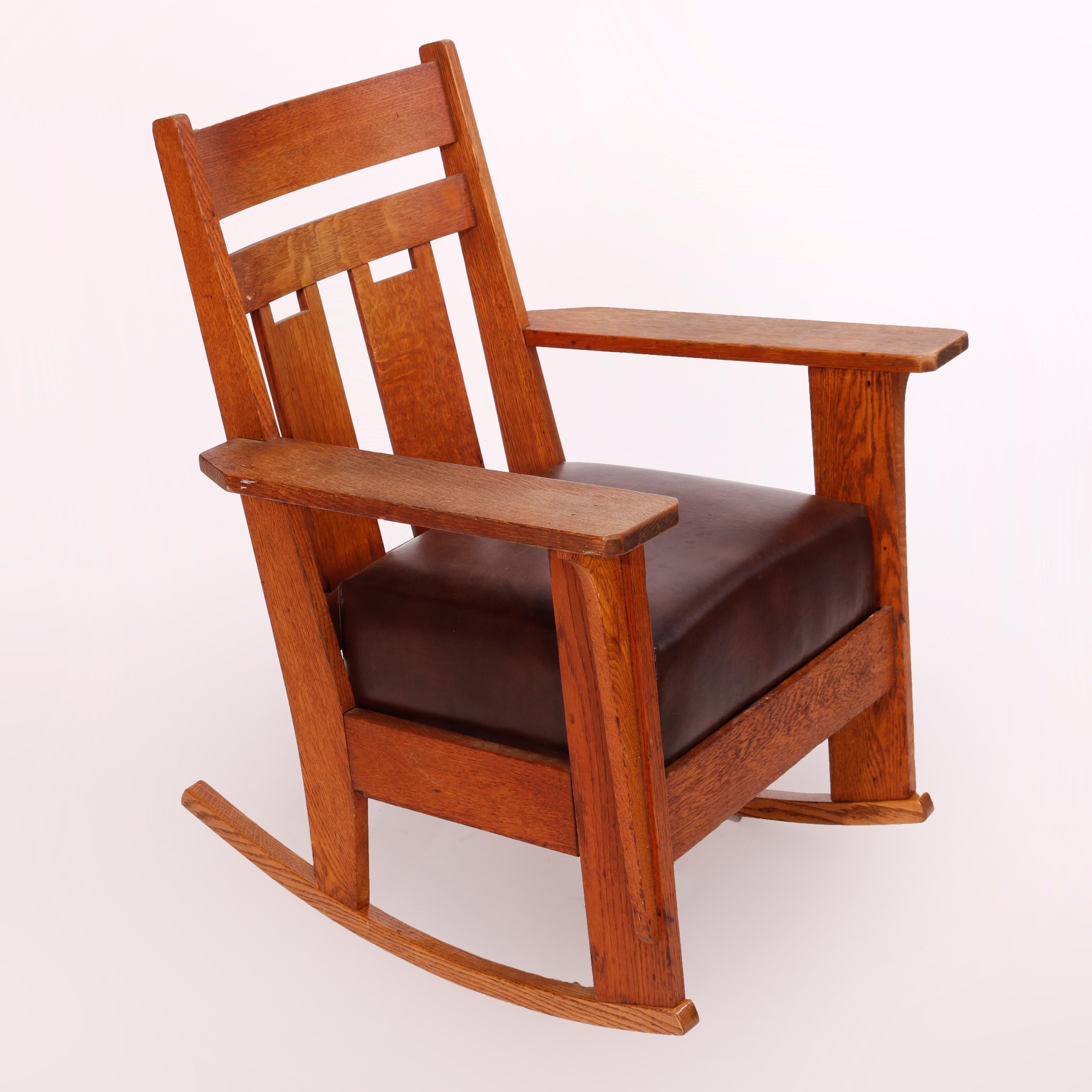 antique stickley rocking chair