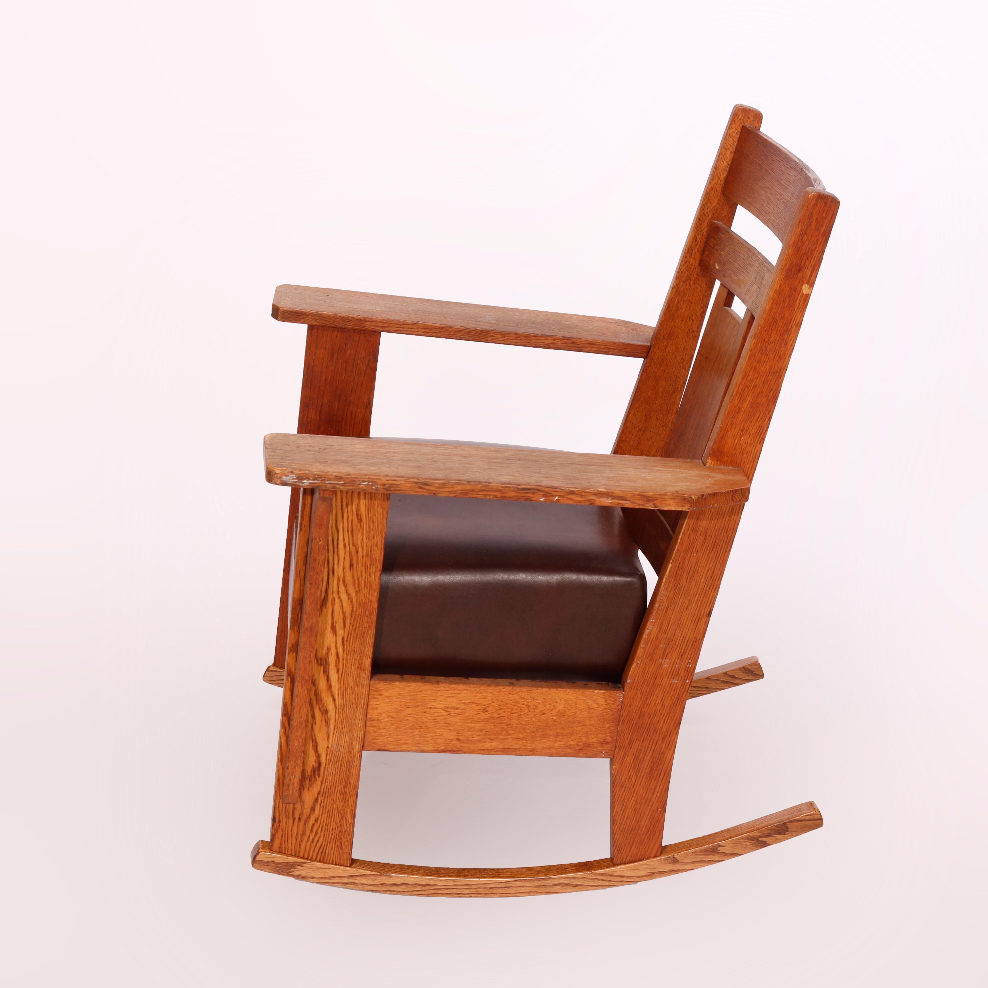 antique stickley rocking chair