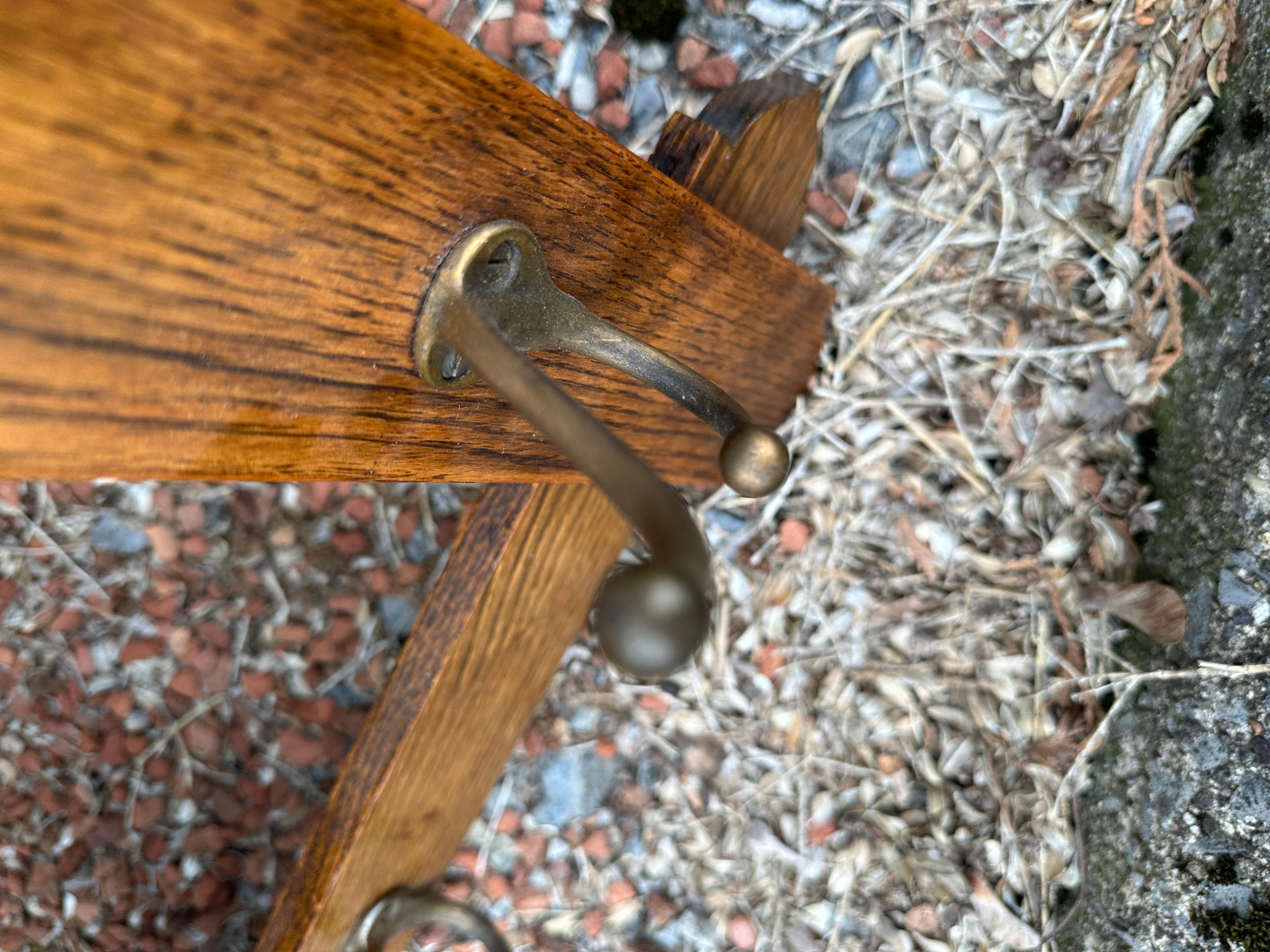 Antique A@C Coat Hanger with Mirror Stickley era W1732     SALE For Sale 1
