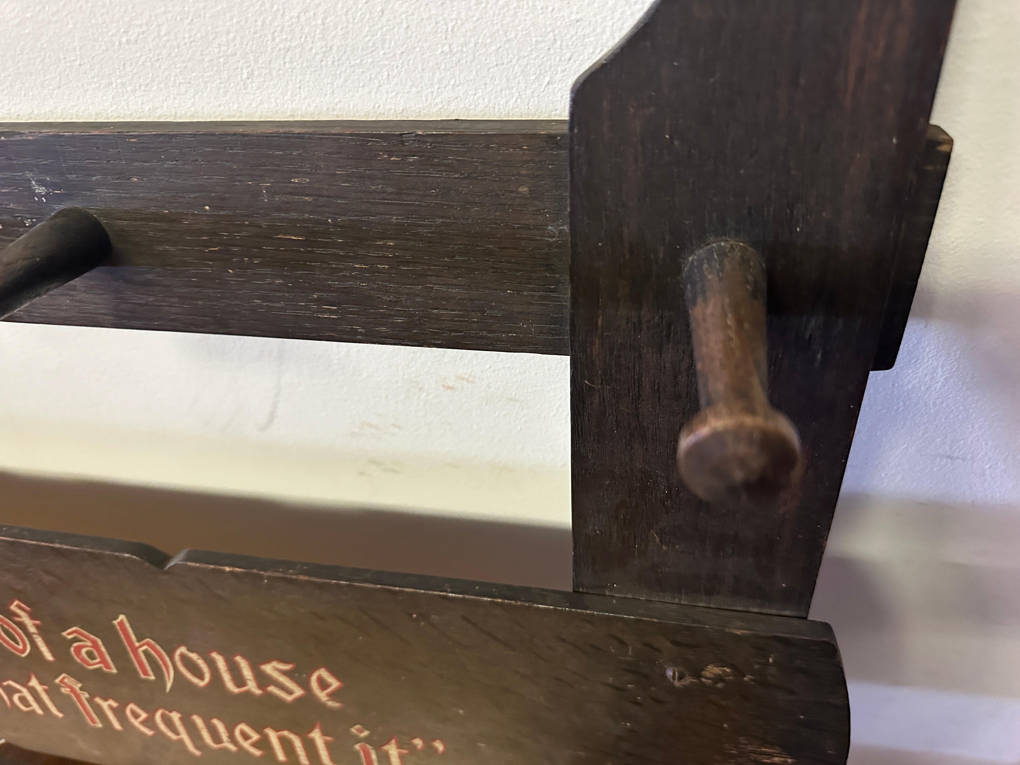 Antique Arts & Crafts Coat Rack - W7305

This is a beautiful antique coat rack from the early 1900s. The finish is original.  There are 10 pegs to hang coats, hats, etc.  The piece is in very good condition.

W7305
