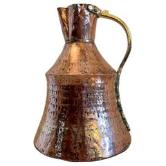 Antique Arts & Crafts Copper and Brass Milk Jug