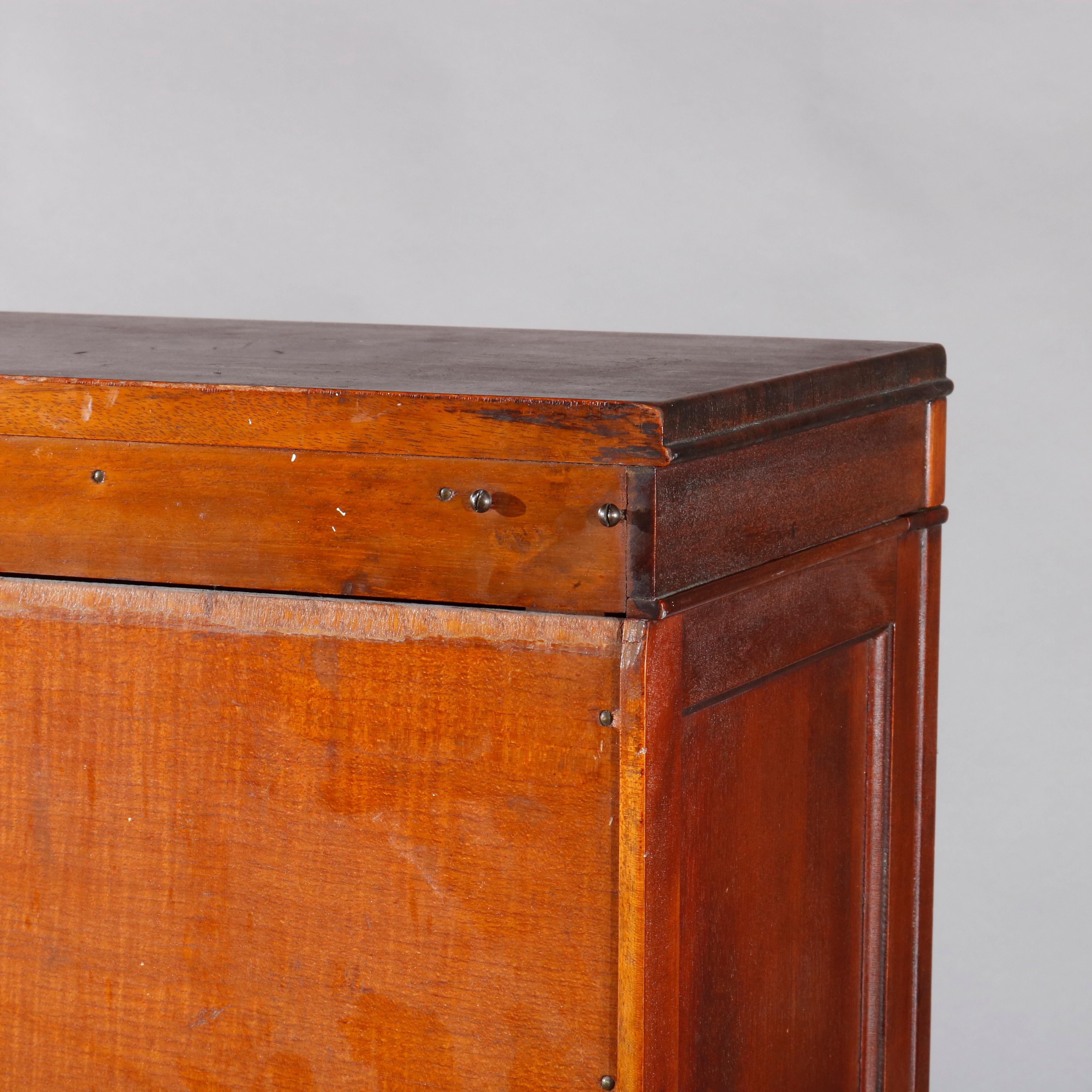 Antique Arts & Crafts Diminutive Mahogany Macey 3 Stack Barrister Bookcase 2