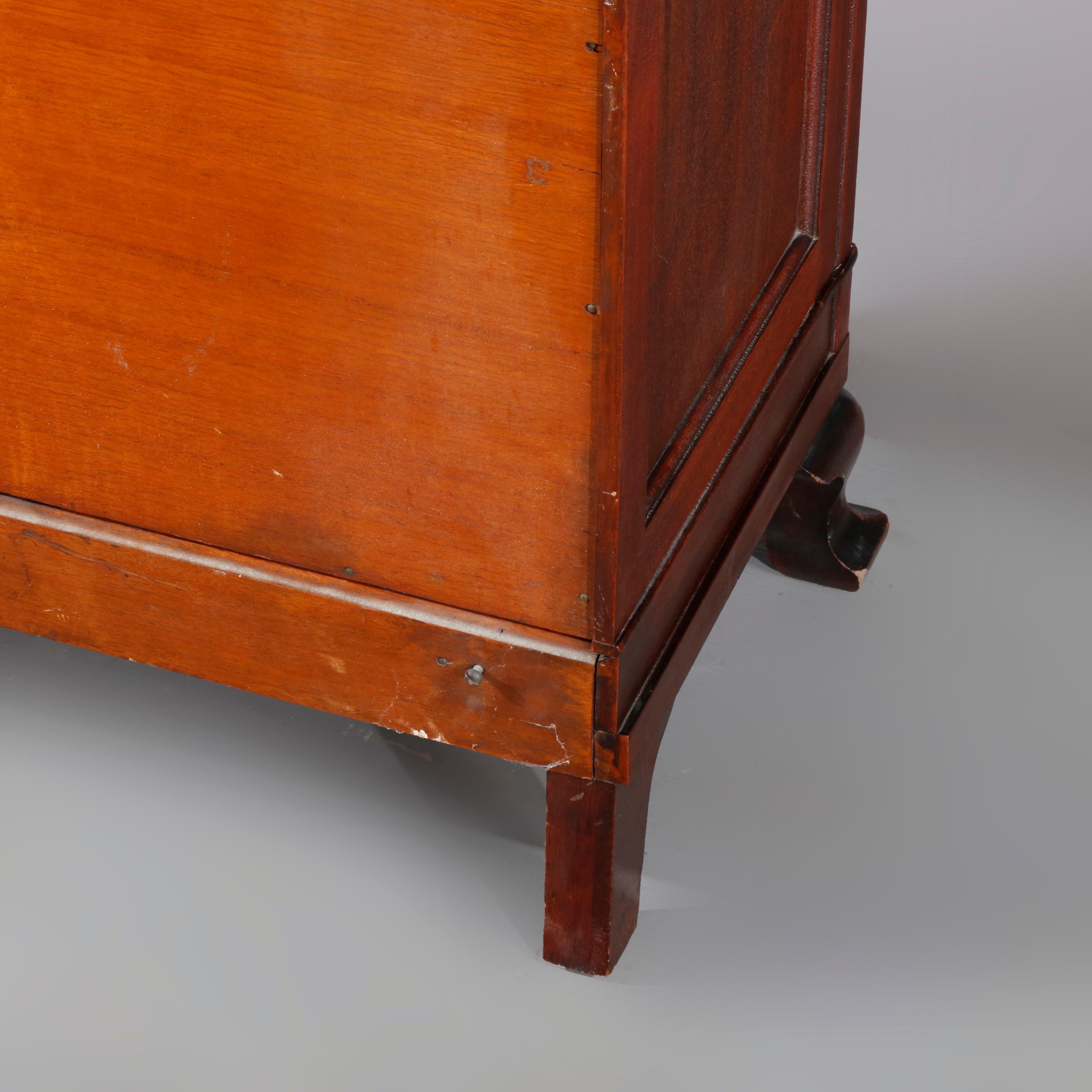 Antique Arts & Crafts Diminutive Mahogany Macey 3 Stack Barrister Bookcase 3