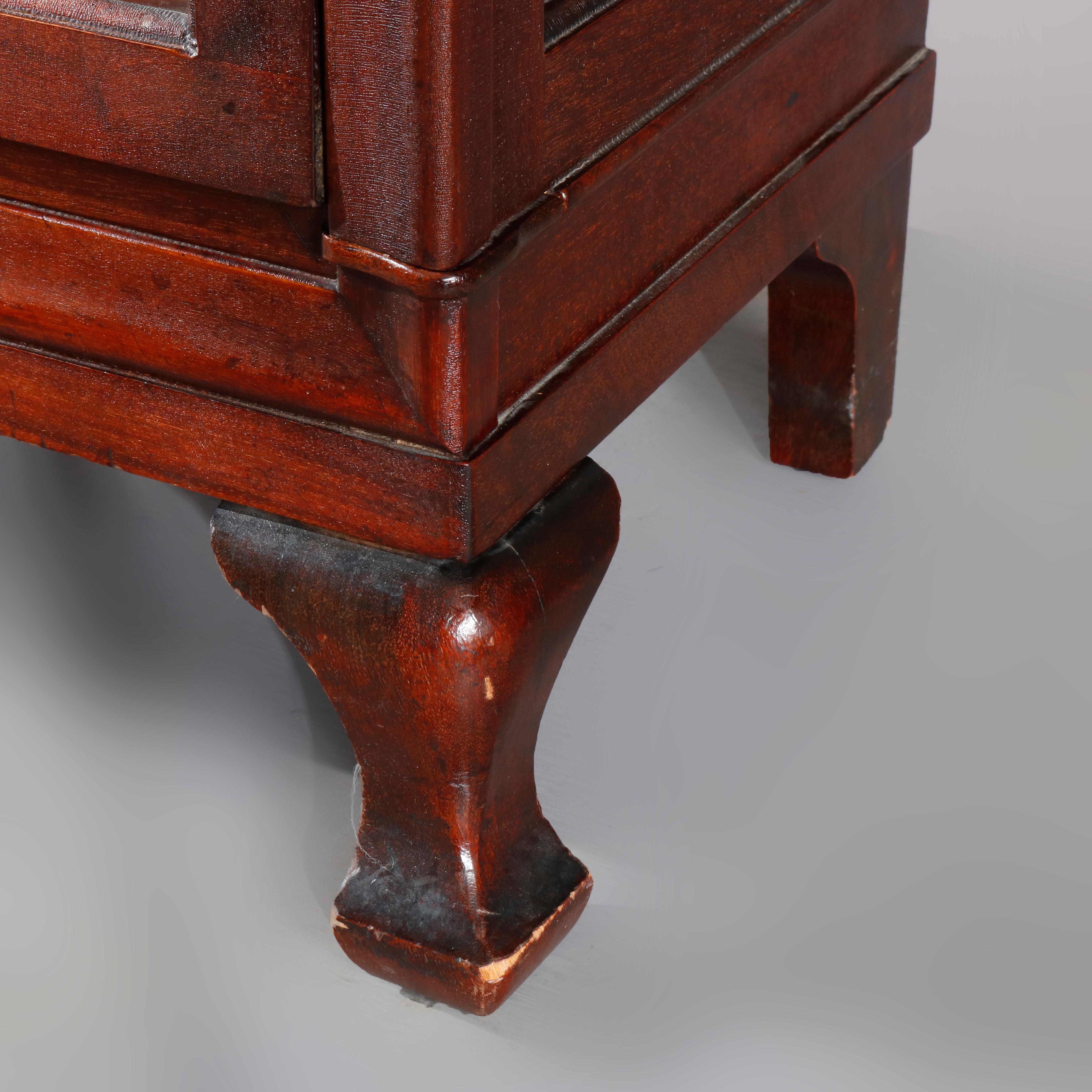 20th Century Antique Arts & Crafts Diminutive Mahogany Macey 3 Stack Barrister Bookcase