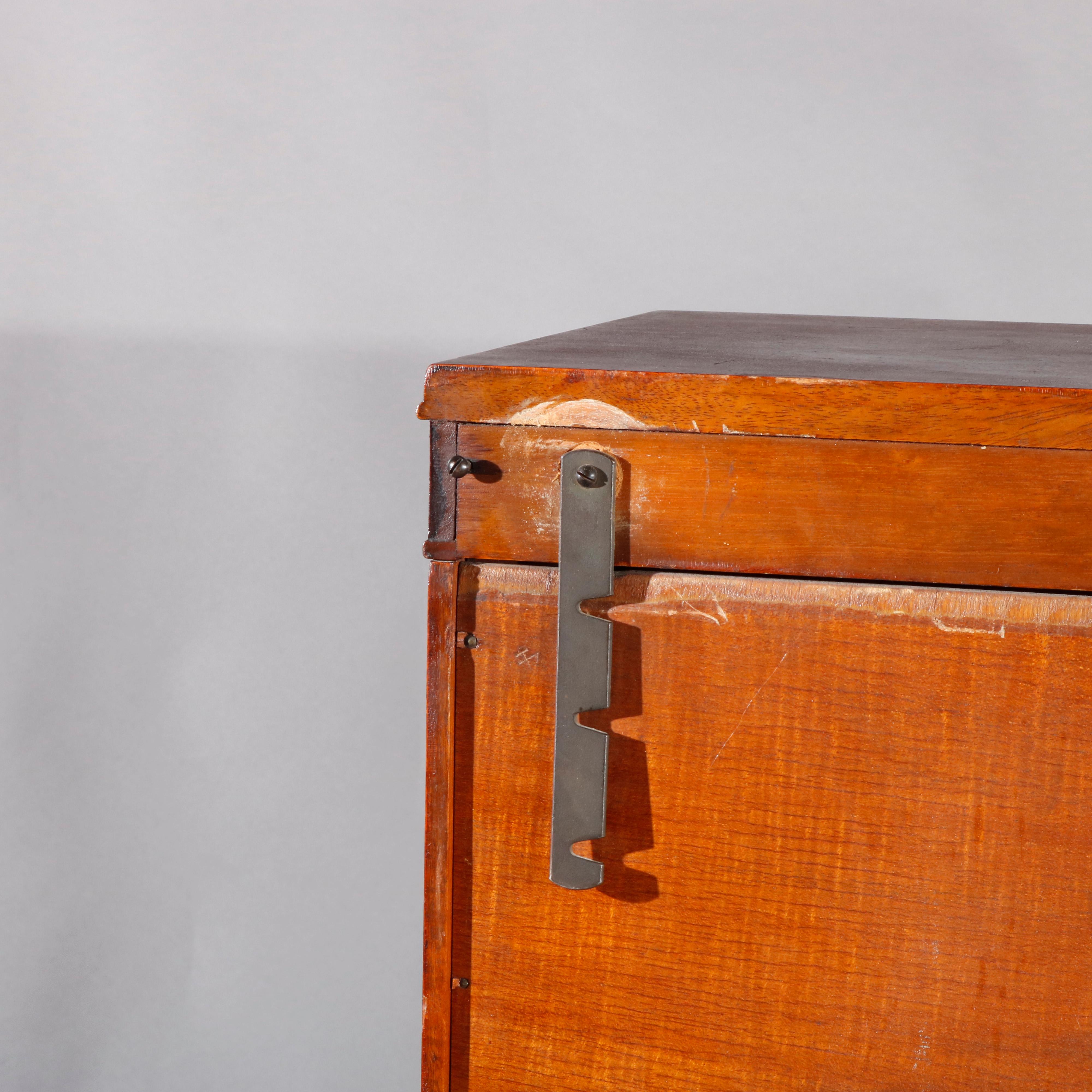 Antique Arts & Crafts Diminutive Mahogany Macey 3 Stack Barrister Bookcase 1