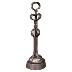 Antique Arts & Crafts Door Stop, English, Wrought Iron, After Liberty, Victorian
