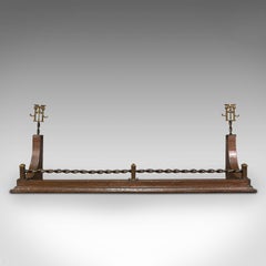 Antique Arts & Crafts Fire Fender, Scottish, Copper, Fireside Kerb, Victorian