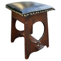 Antique Arts & Crafts  CUSHMAN Footstool -  Stickley era  W8026