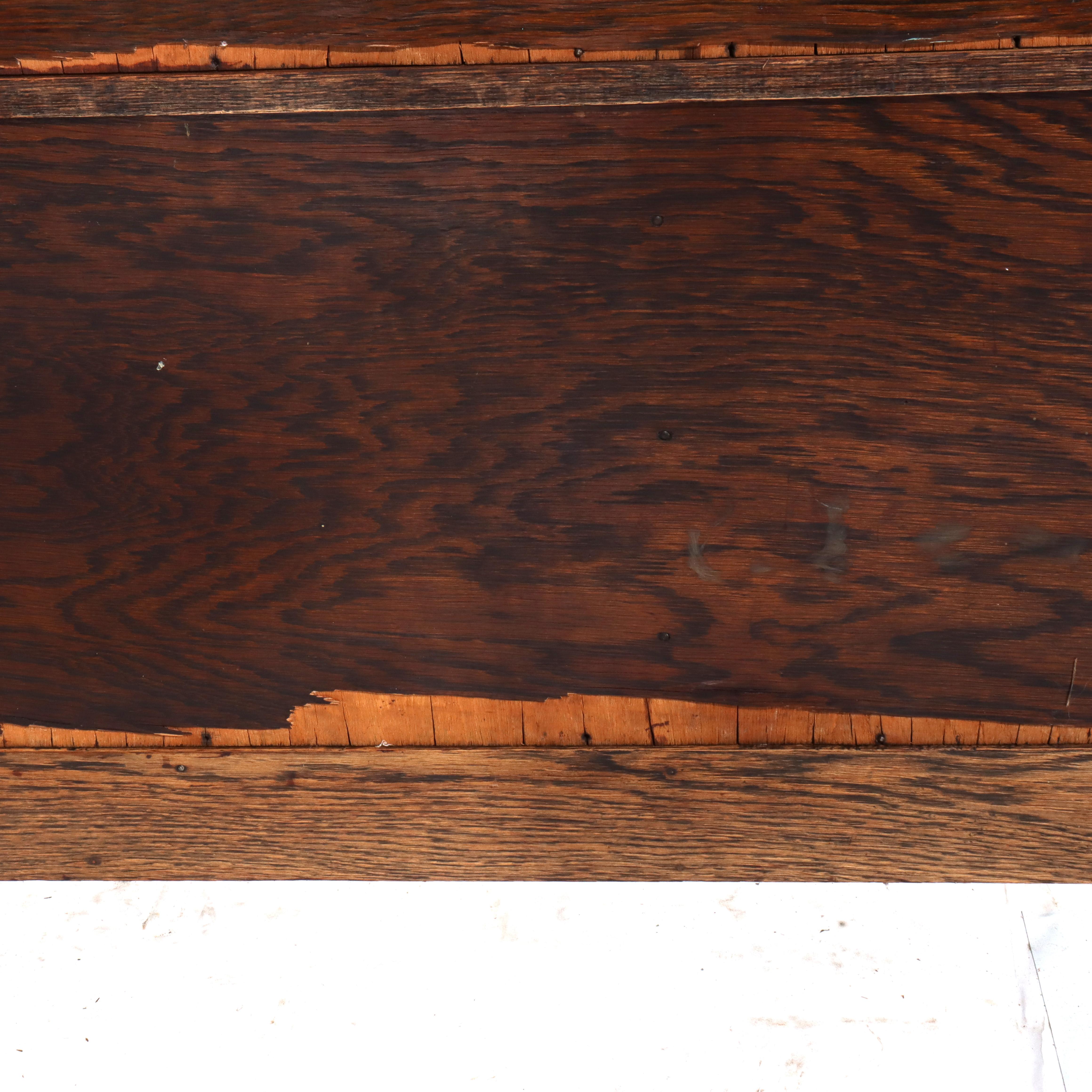 Antique Arts & Crafts Four-Stack Oak Barrister Bookcase C1910 For Sale 4