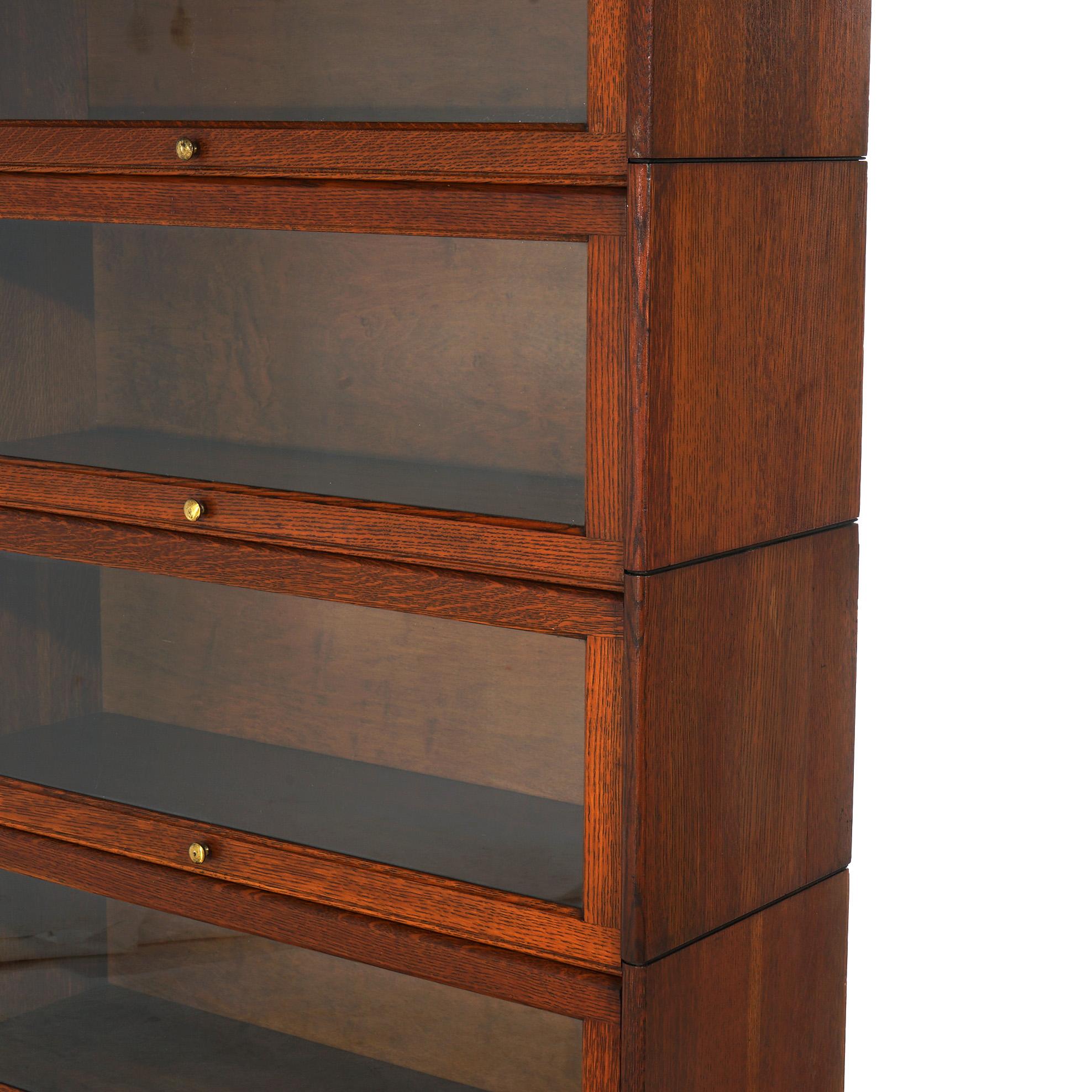 Antica libreria a quattro ripiani in Oak Barrister C1920 in vendita 4