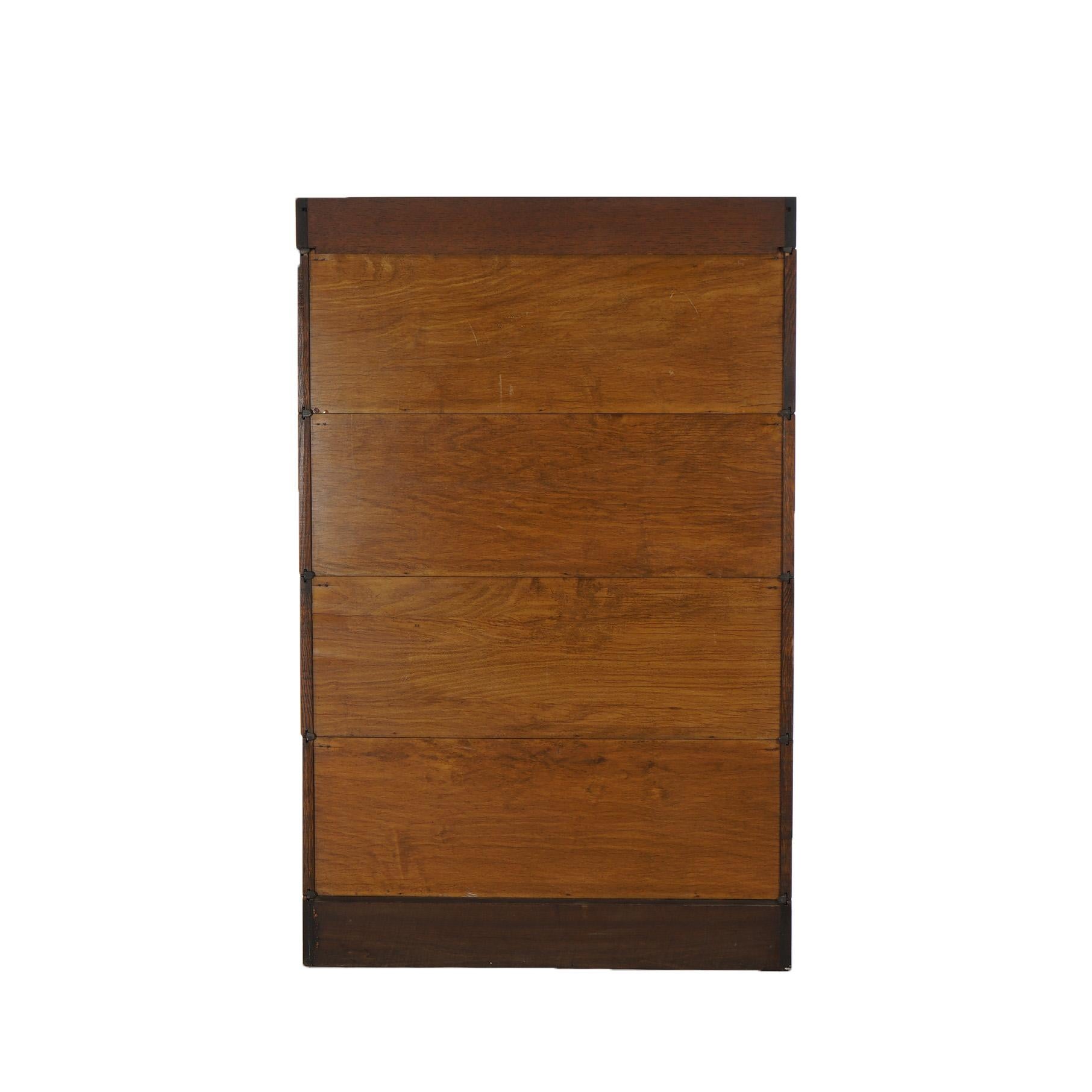 Antica libreria a quattro ripiani in Oak Barrister C1920 in vendita 6
