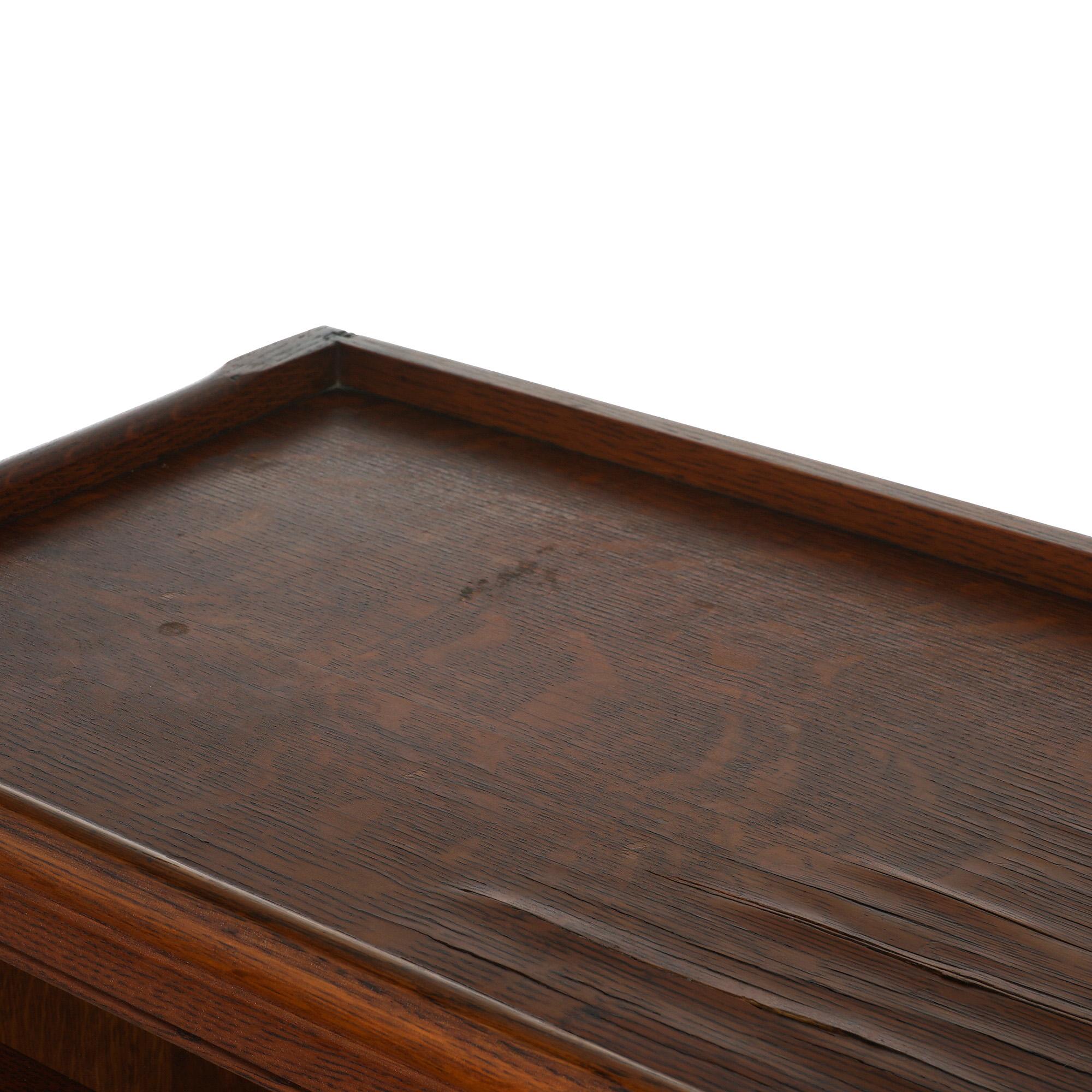 Antica libreria a quattro ripiani in Oak Barrister C1920 in vendita 1