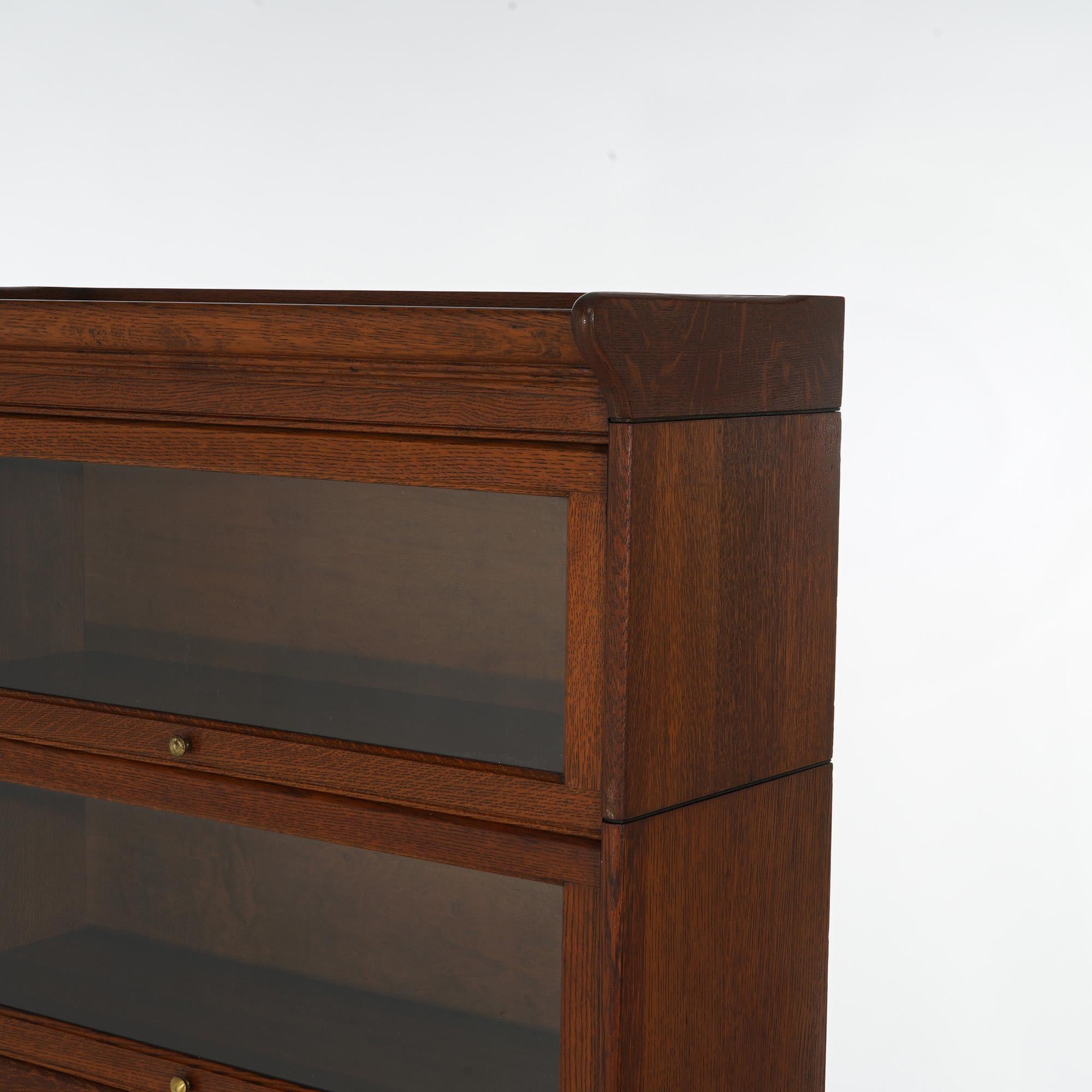 Antica libreria a quattro ripiani in Oak Barrister C1920 in vendita 2