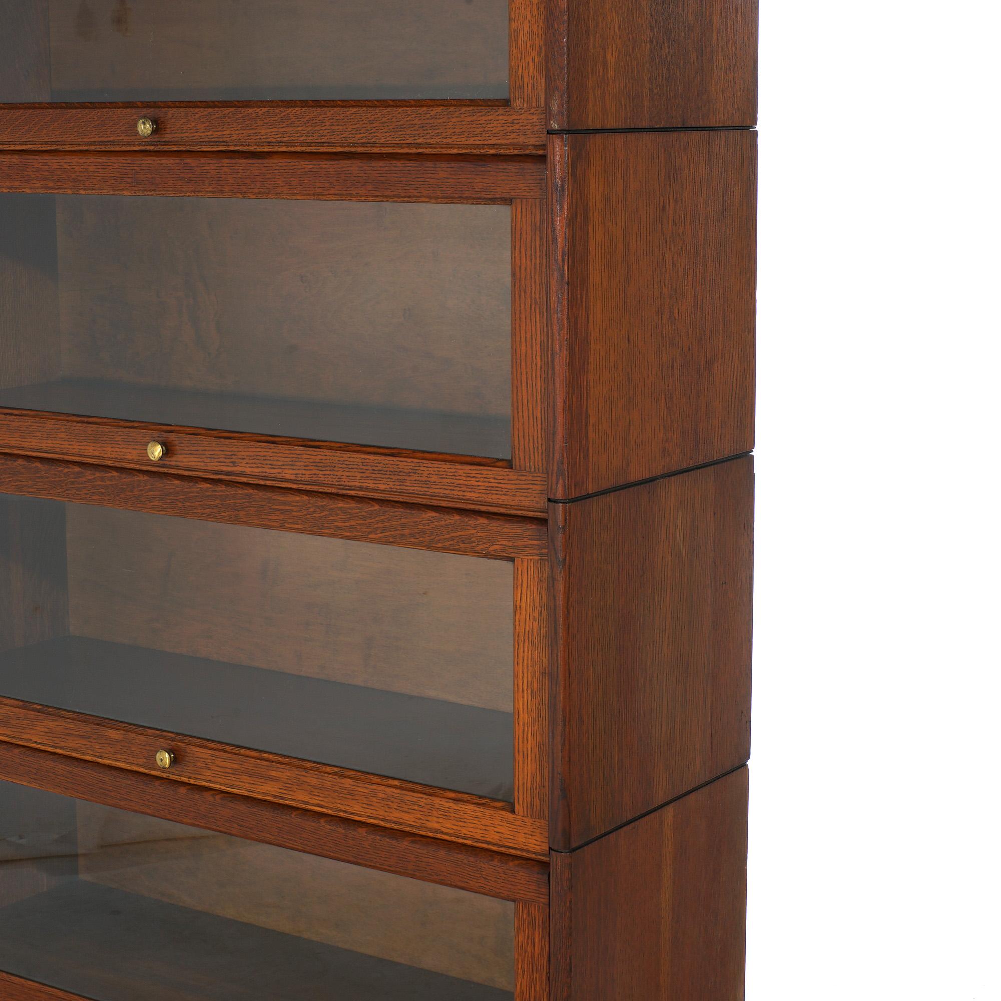 Antica libreria a quattro ripiani in Oak Barrister C1920 in vendita 3