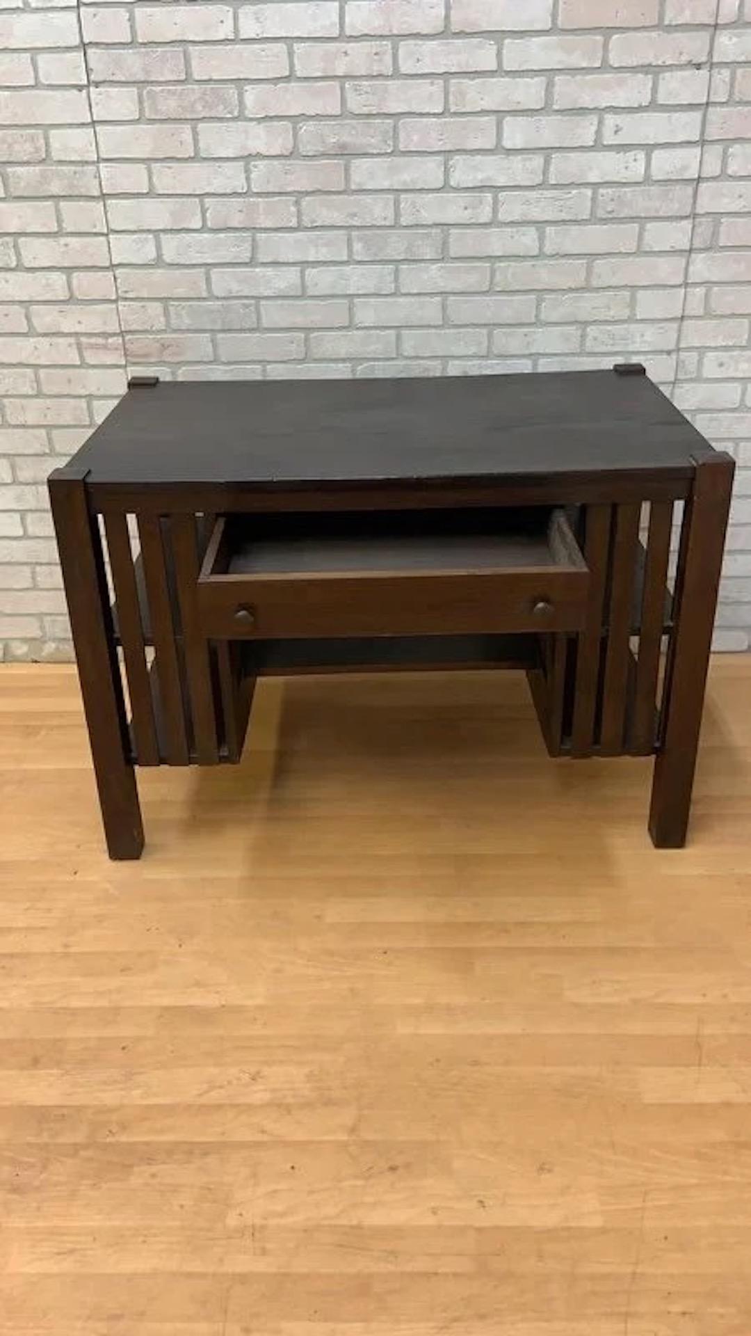 Antique Arts & Crafts Oak Mission Desk 2