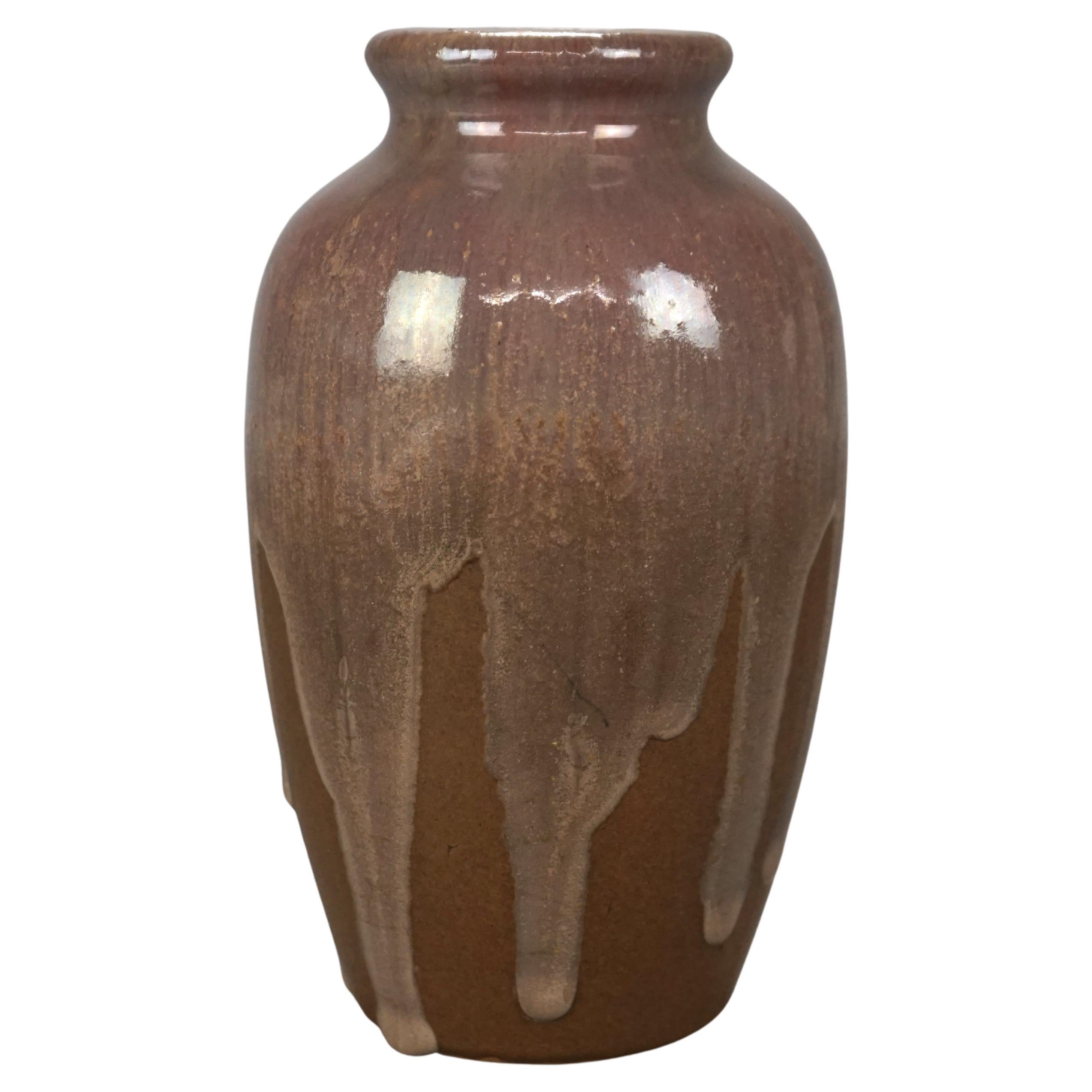 Antique Arts & Crafts Fulper Art Pottery Drip-Glaze Vase, circa 1930