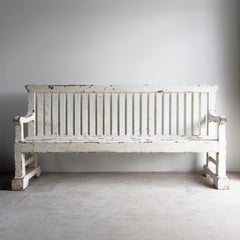Antique Arts & Crafts Garden Bench By J.P. White For The Pyghtle Works, 20th C