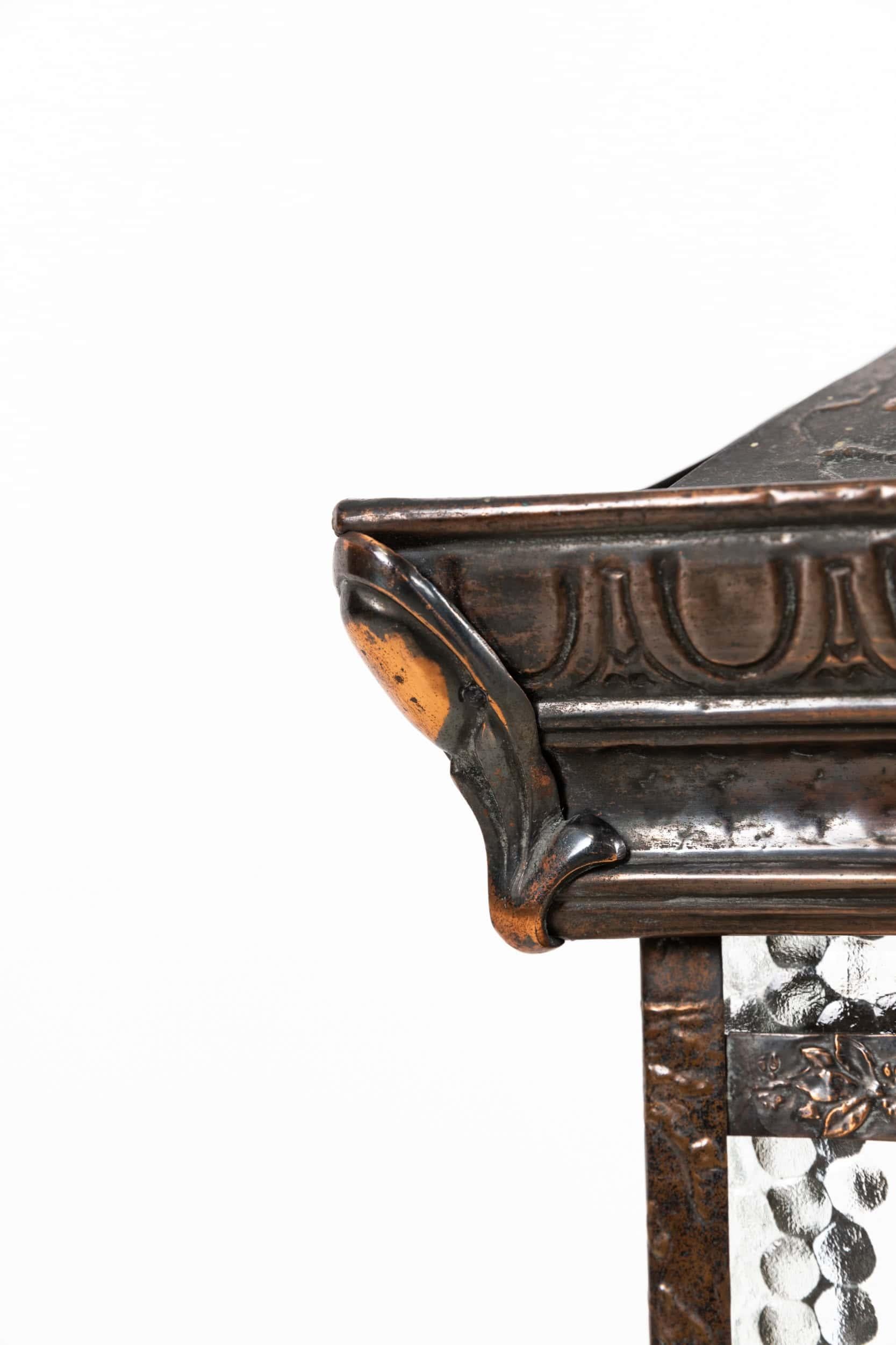 20th Century Antique Arts & Crafts Glazed Copper GEC Porch/Hall Lantern Light Lamp C.1920 For Sale