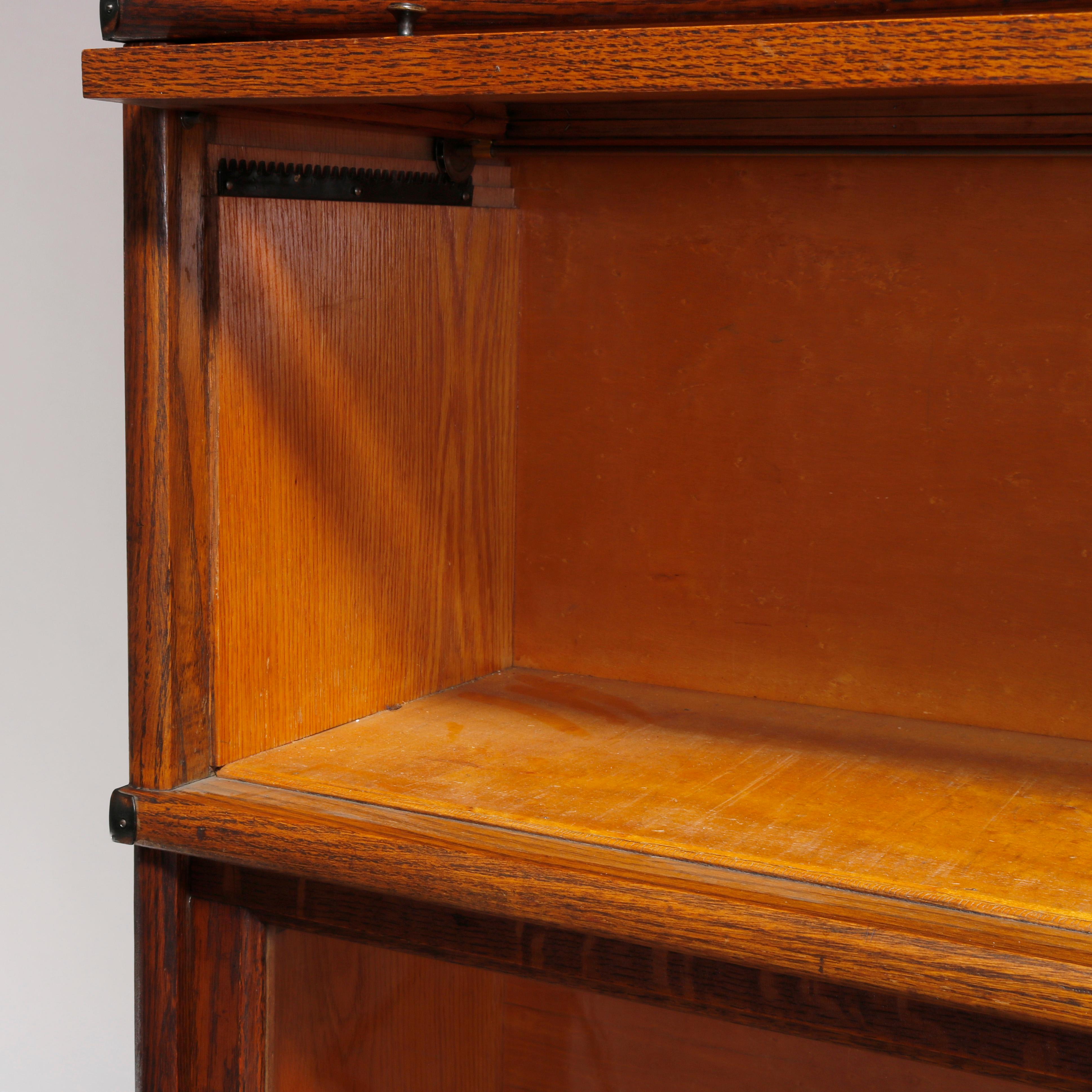 Antique Arts & Crafts Globe Wernicke 5-Stack Mahogany Barrister Bookcase 3